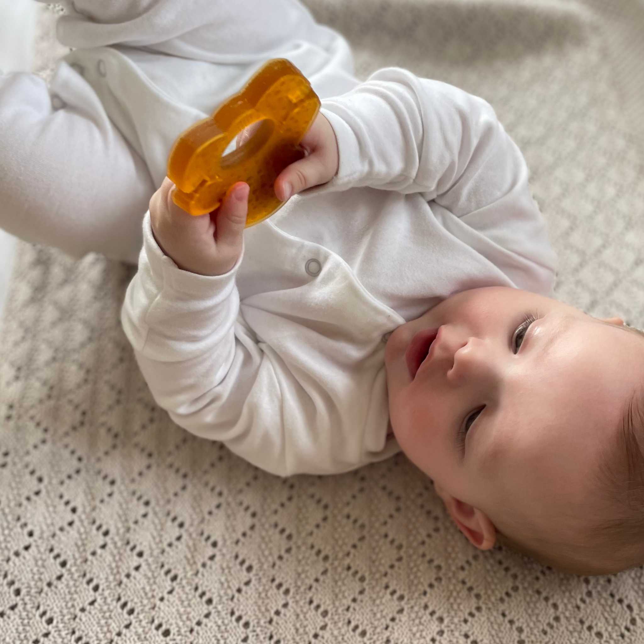 Baby With Hevea Natural Rubber Teether