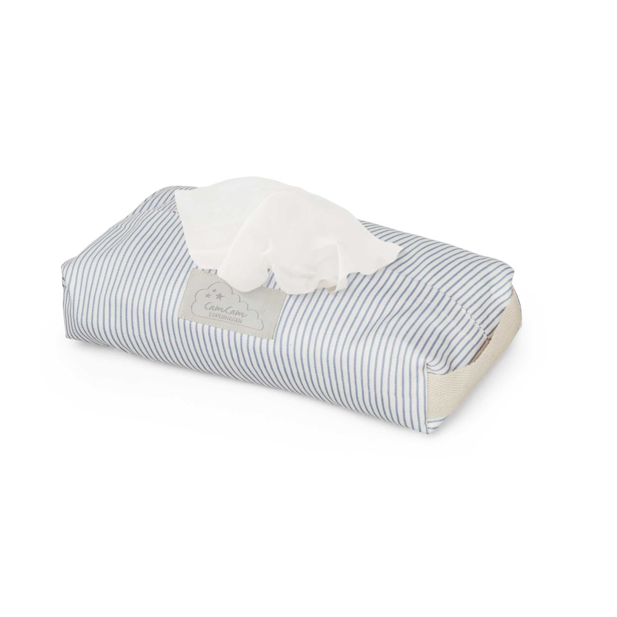 Cam Cam Copenhagen Wet Wipe Cover in Classic Blue Stripe Main Image