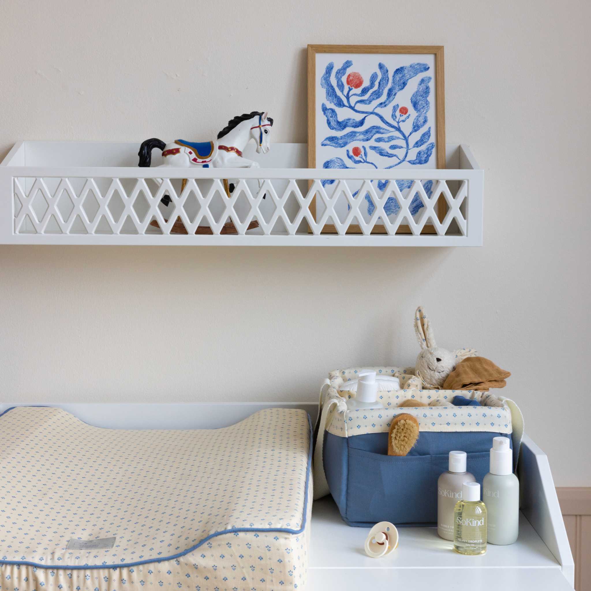 Cam Cam Diaper Caddy Capri - Styled on Dressing Table