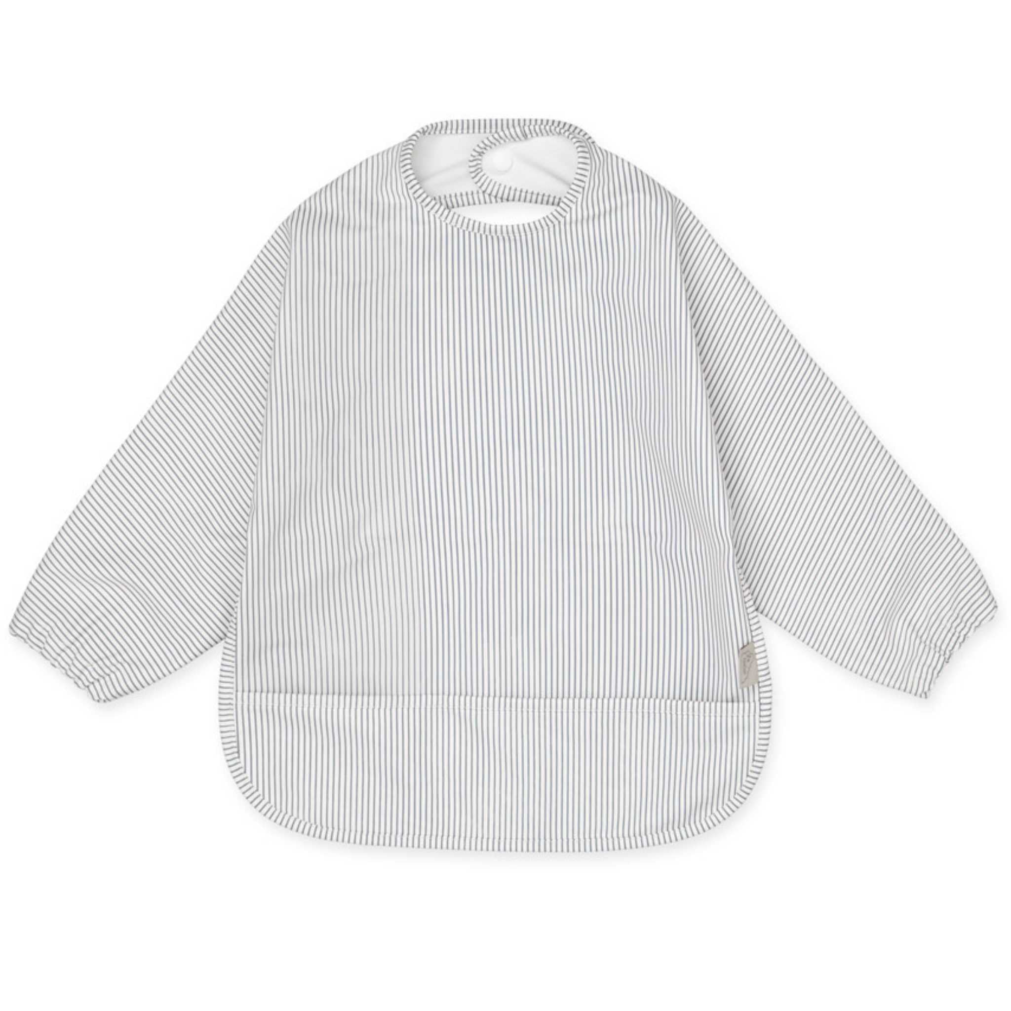 Cam Cam Copenhagen Sleeved Bib in Classic Blue Stripes Main Image