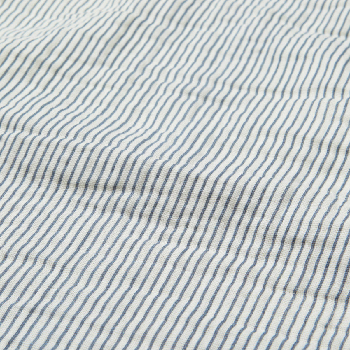 Cam Cam Copenhagen Muslin Baby Blanket - Blue Stripes Print Detail