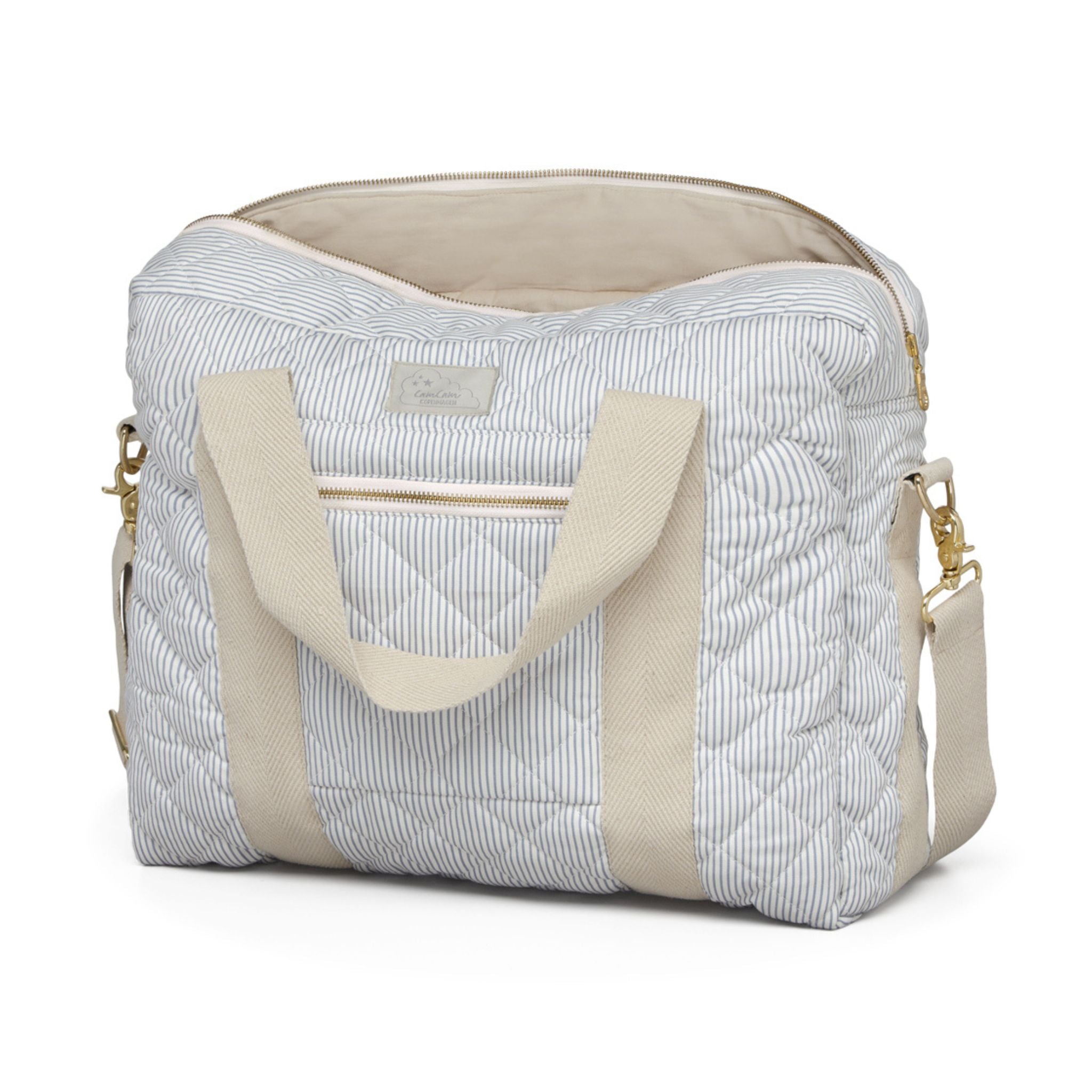 Cam Cam Quilted Changing Bag - Classic Blue Stripes
