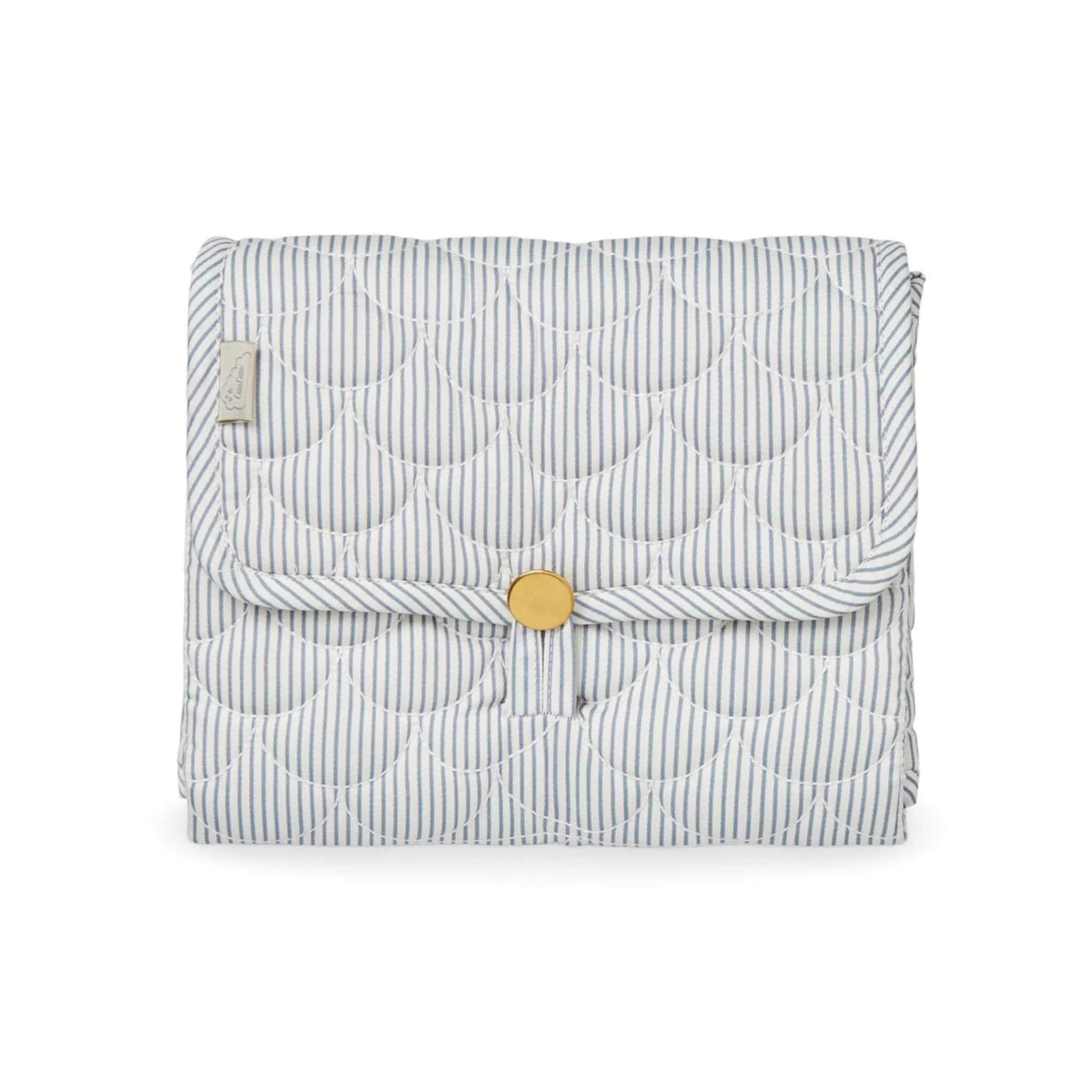 Cam Cam Quilted Changing Mat - Classic Blue Stripes - Main Image