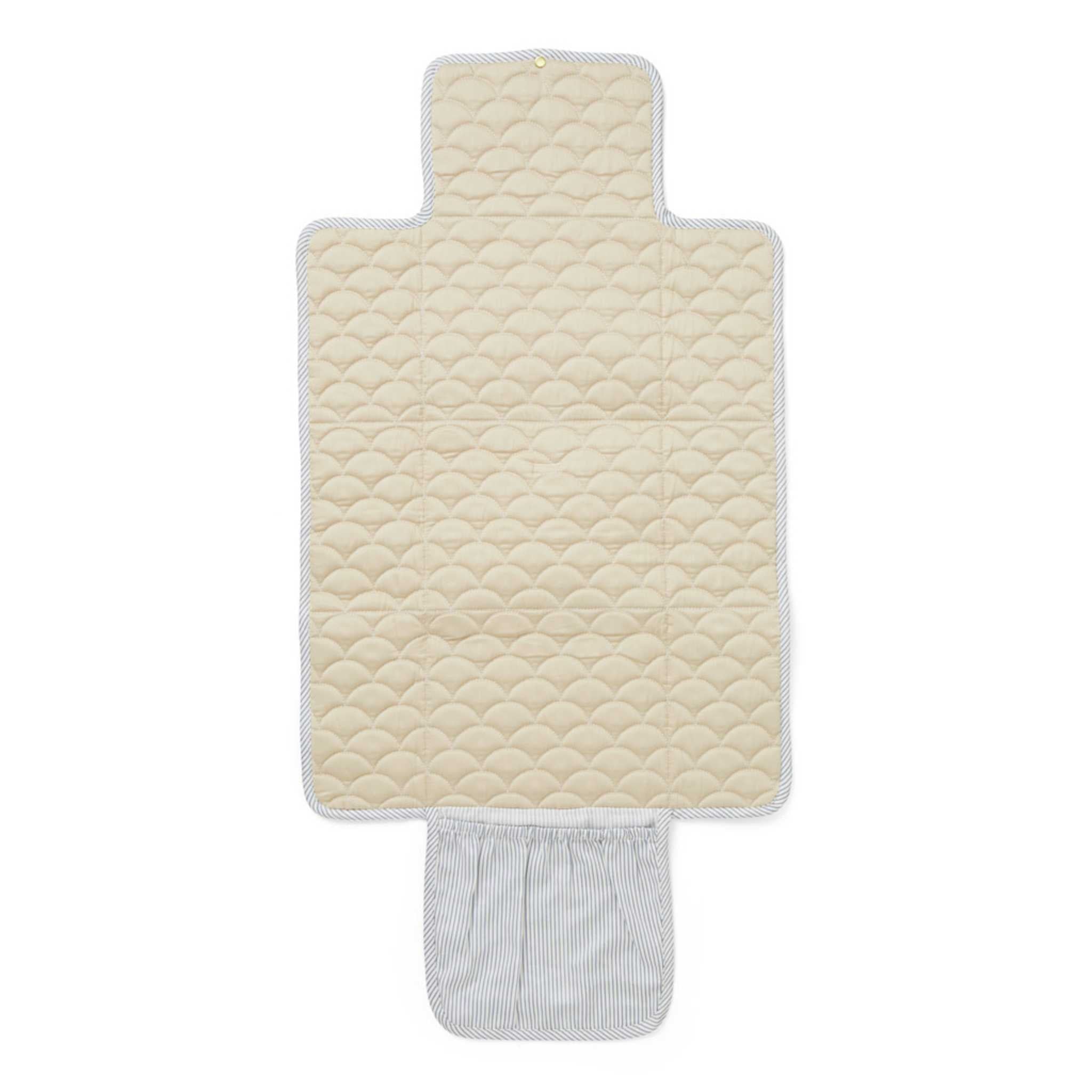 Cam Cam Quilted Changing Mat - Classic Blue Stripes - Shown Opened Out