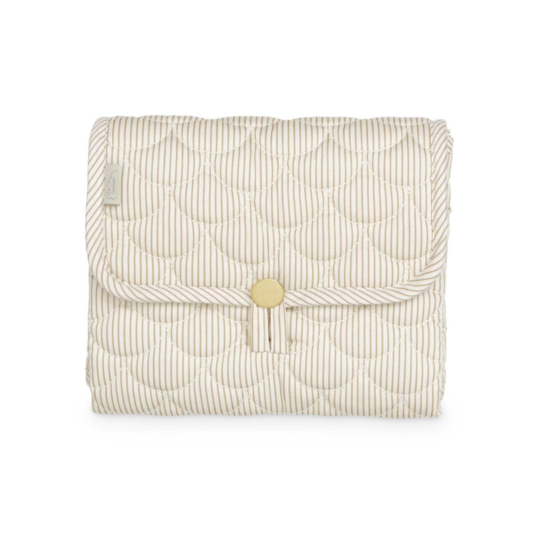 Cam Cam Quilted Changing Mat - Classic Camel Stripes