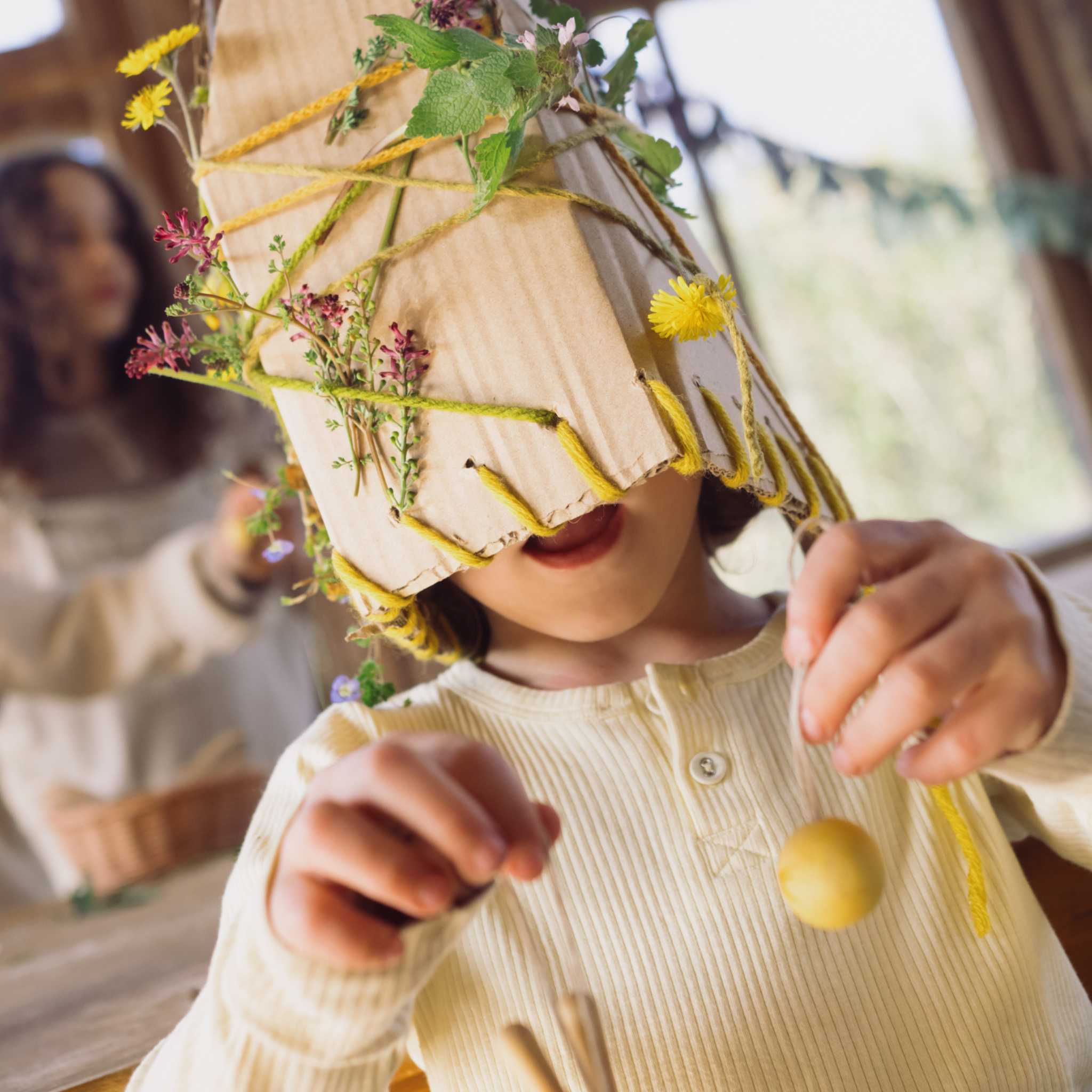 Child With Grapat Hop & Peep