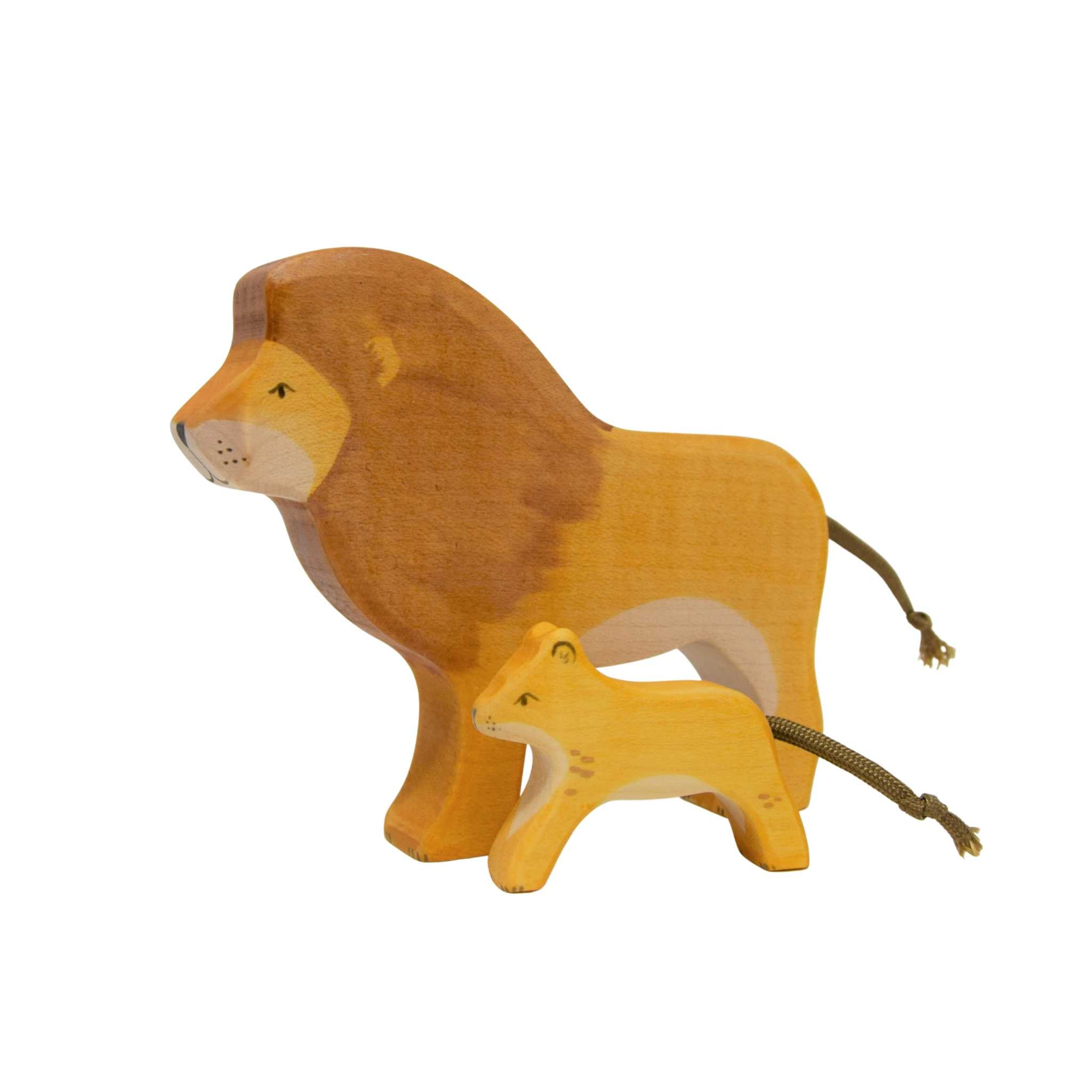 Eric & Albert Wooden Lion Family