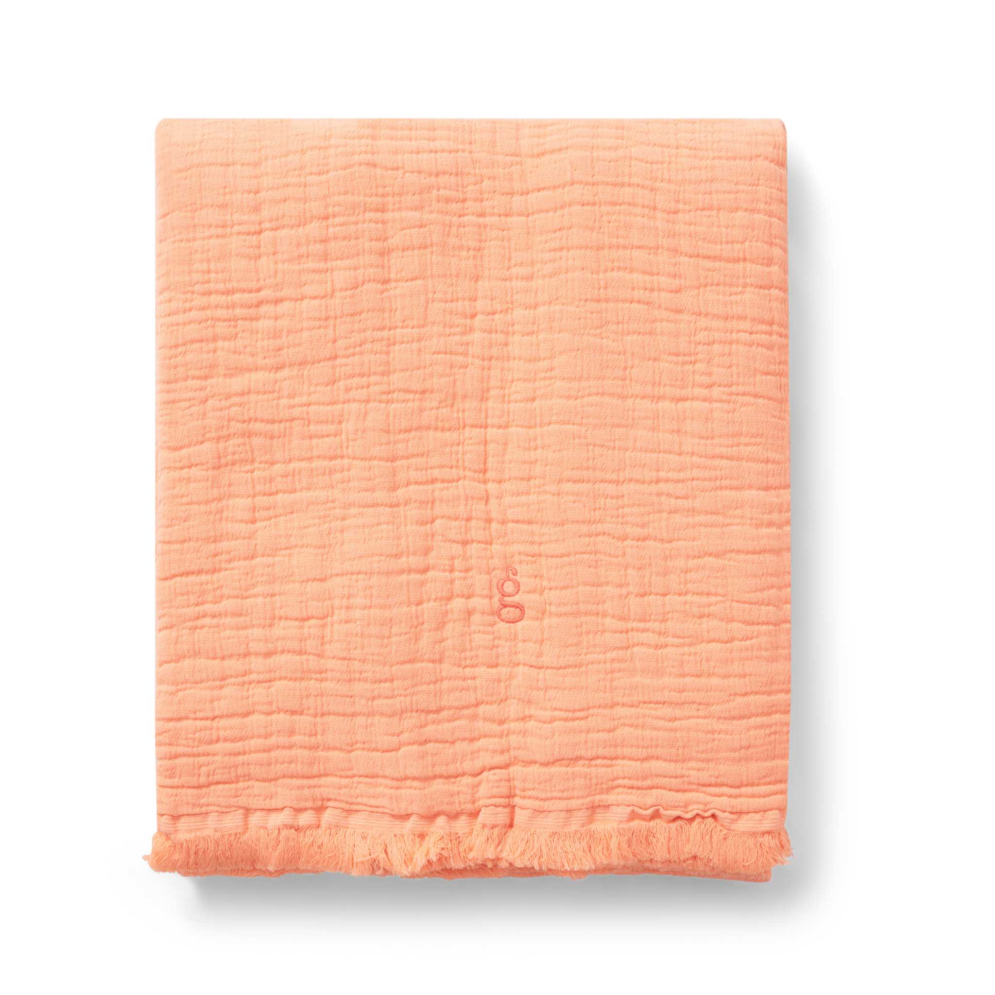 Garbo-And-Friends-Mellow-Cotton-Blanket-Coral