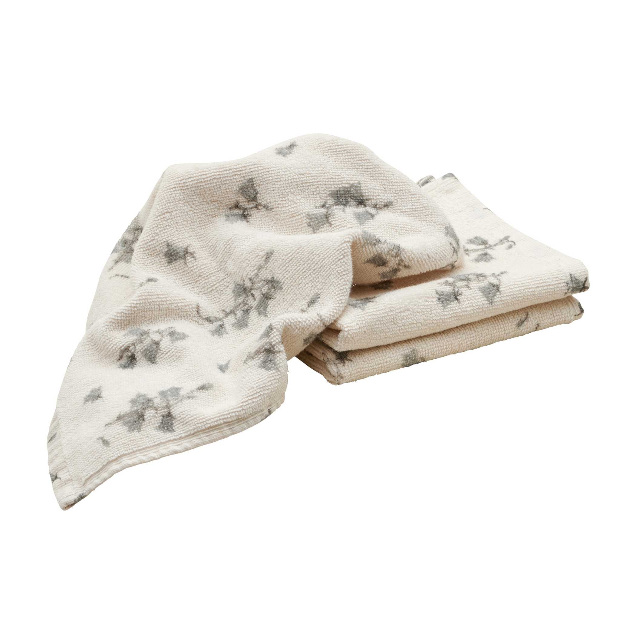 Garbo & Friends Terry Washcloths - Bluebell- 3 Pack Showing Detail