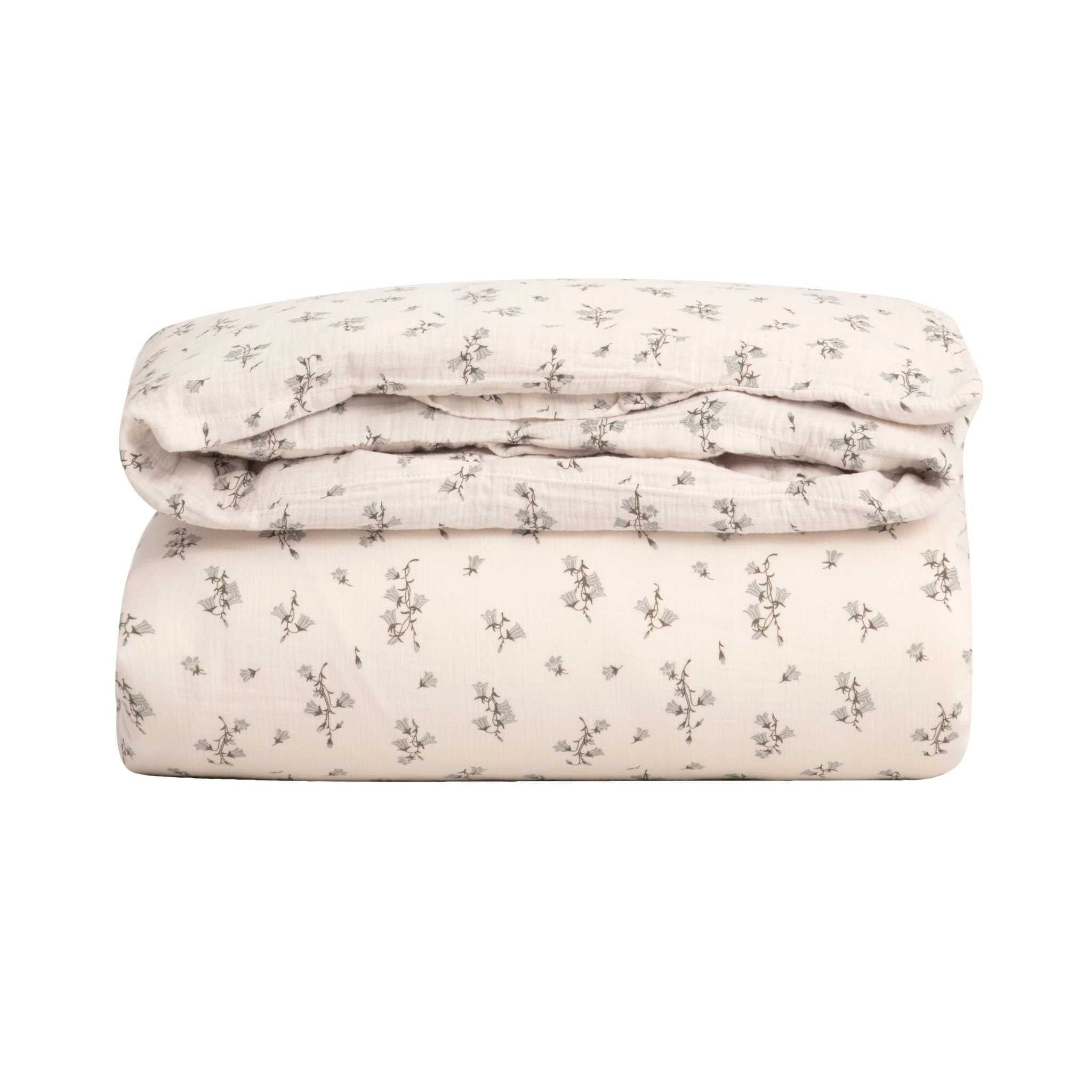 Garbo & Friends Bluebell Muslin Toddler Bedding Set Folded Front On