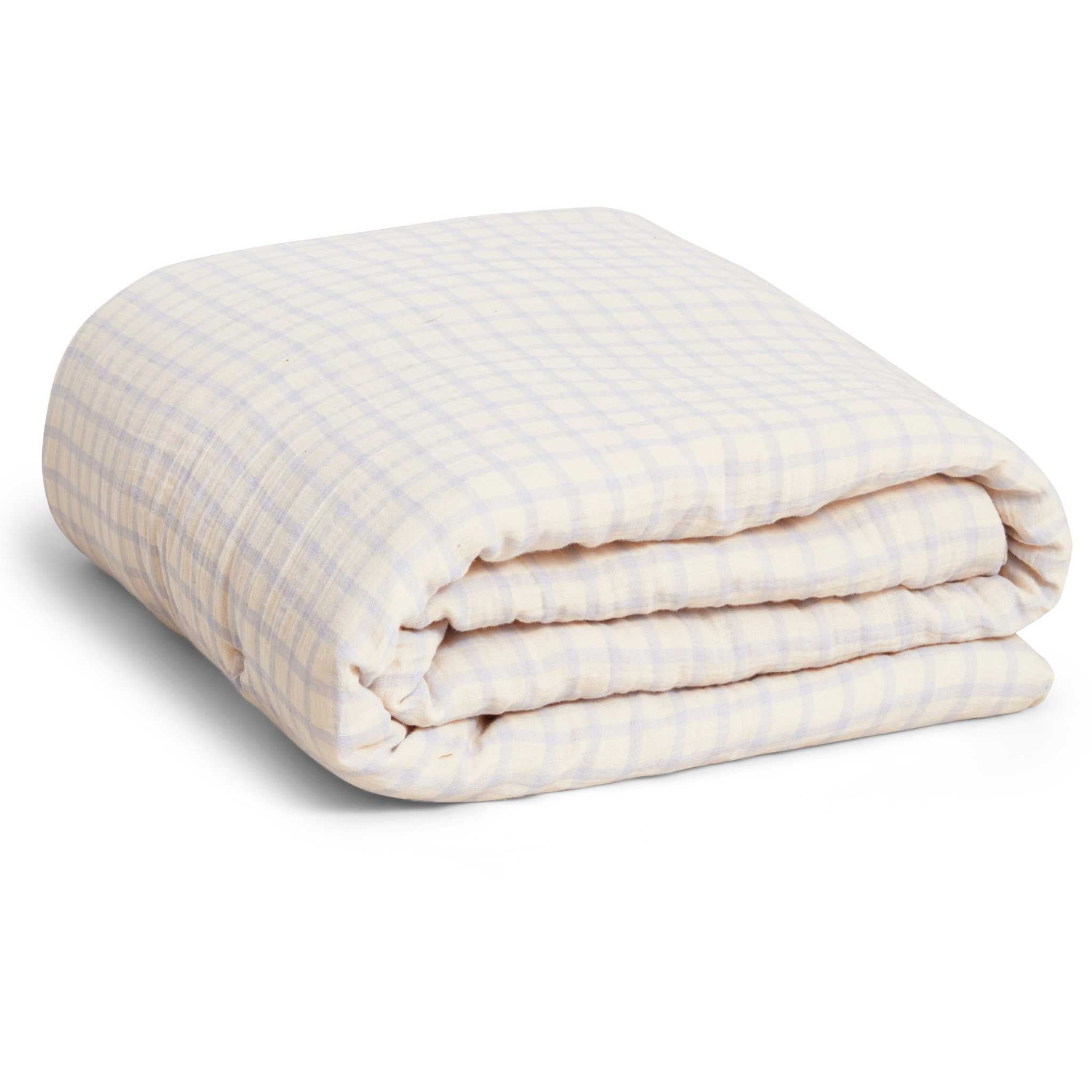 Garbo & Friends Gingham Sky Blue Filled Blanket - Main Image