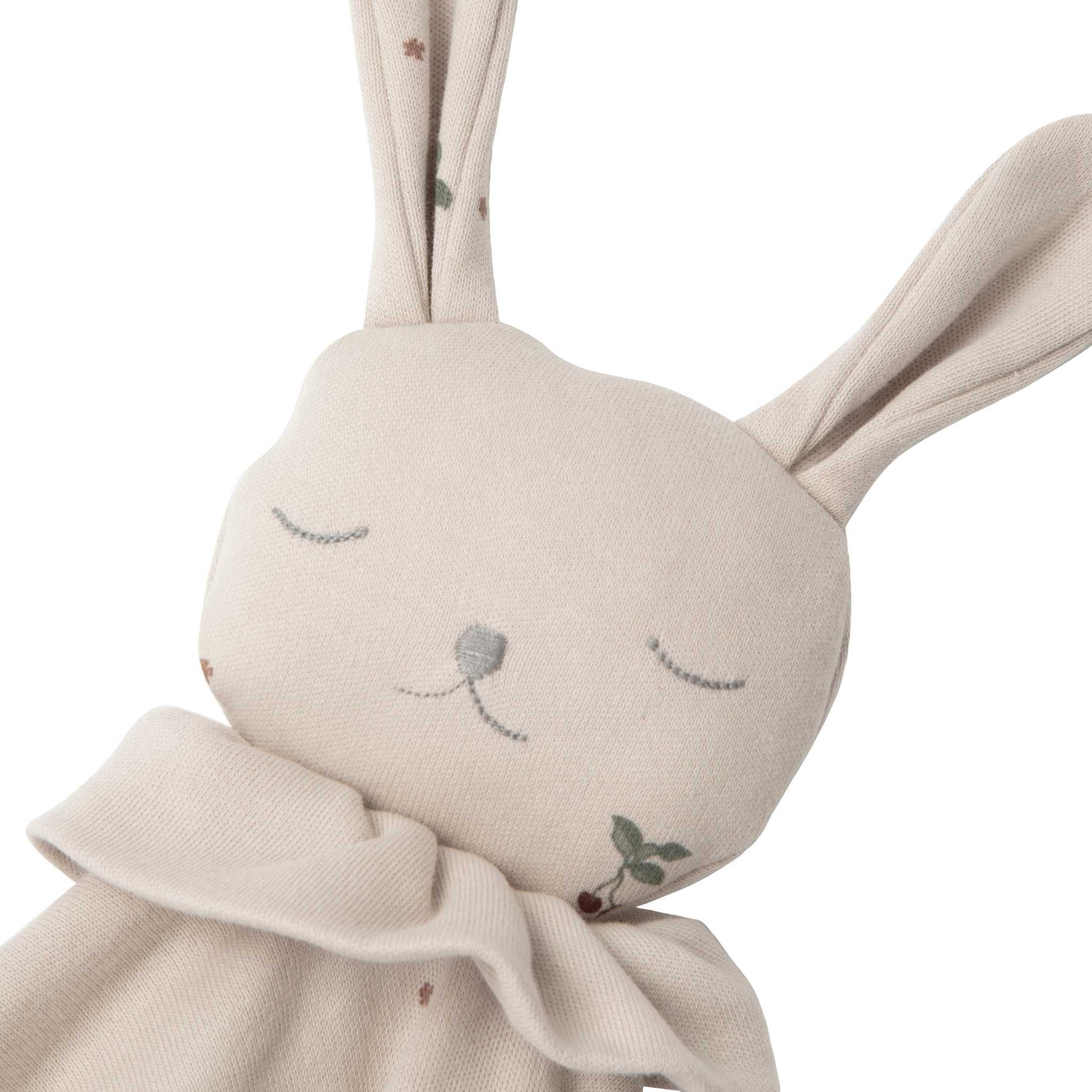 Garbo and Friends Jersey Cuddle Cloth -Cherry Up Close Of Face