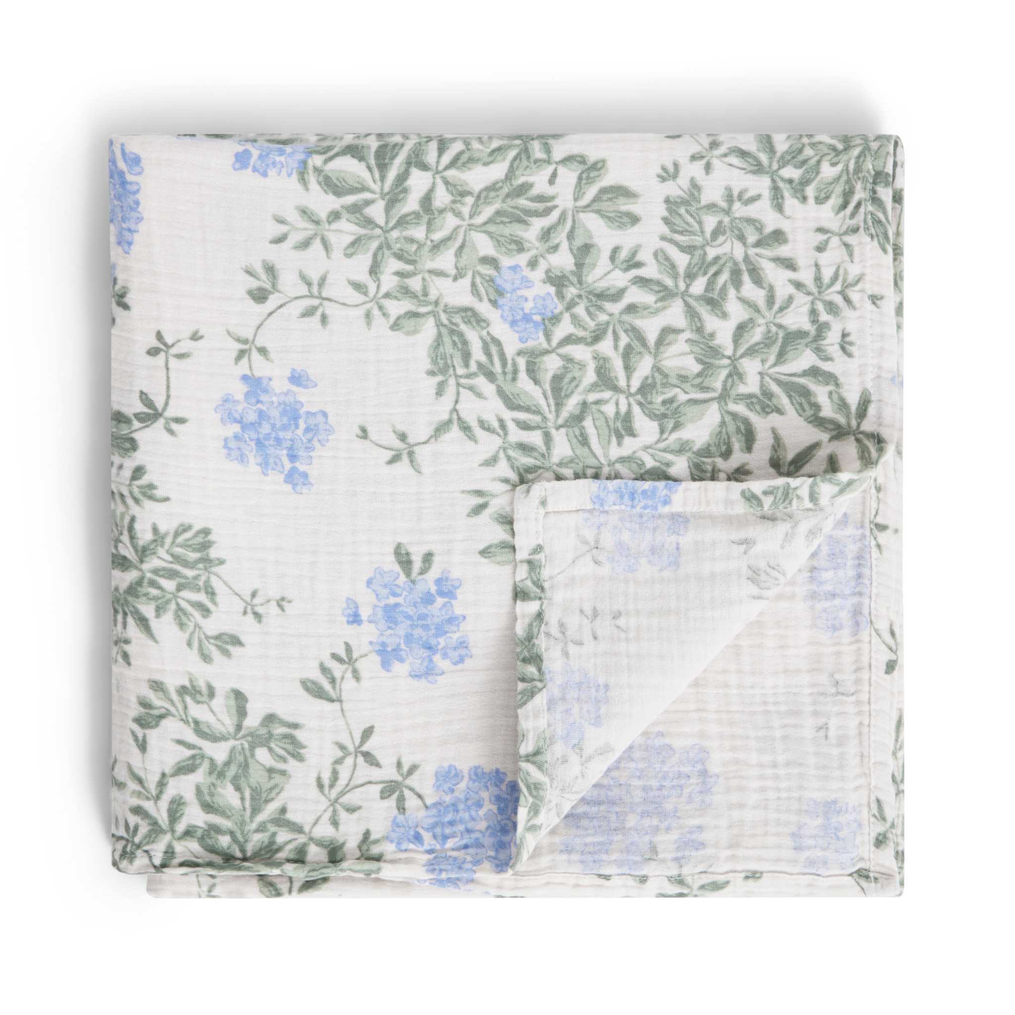 Garbo and Friends Plumbago Swaddle Blanket Main Image
