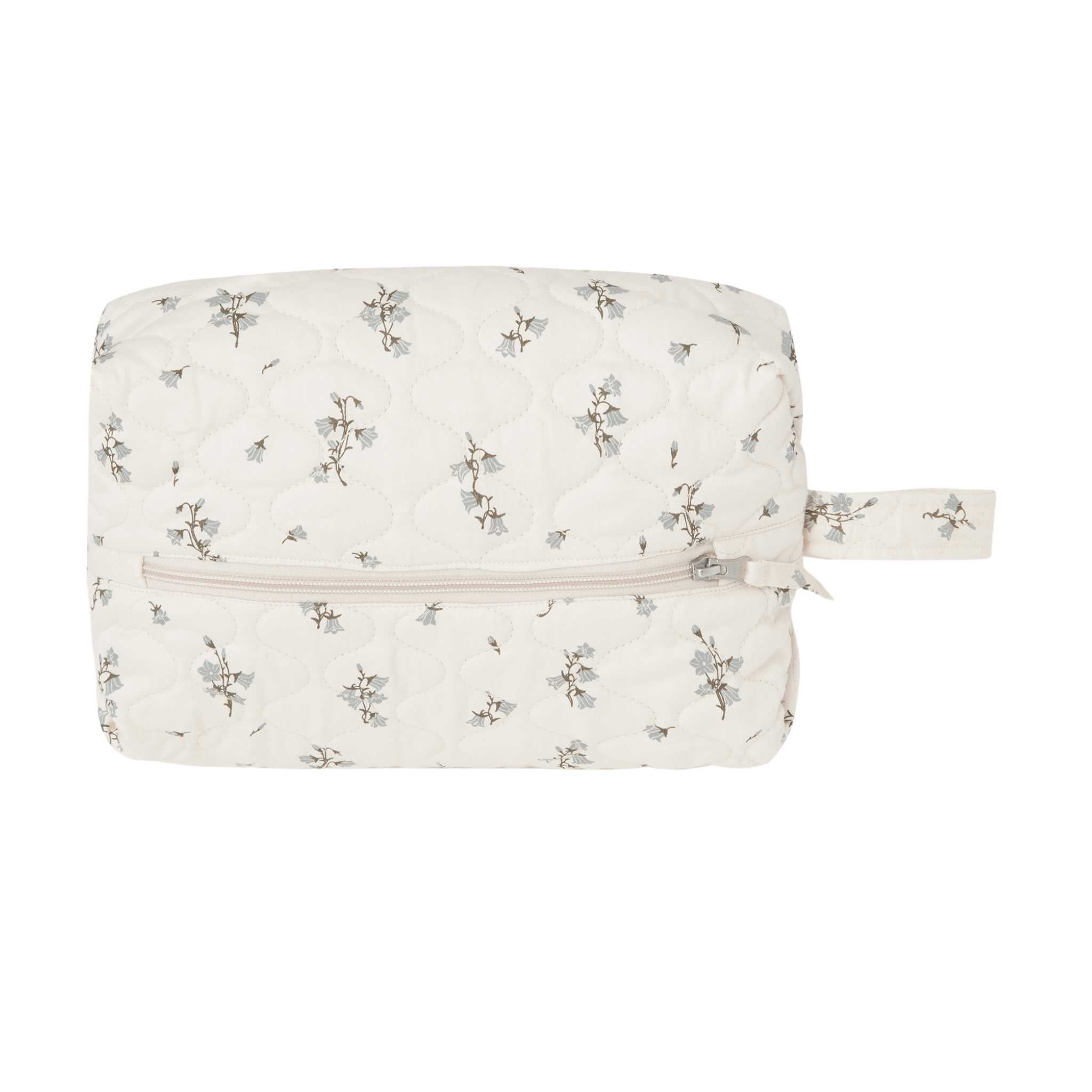 Garbo & Friends Satin Quilted Toiletry Bag - Bluebell