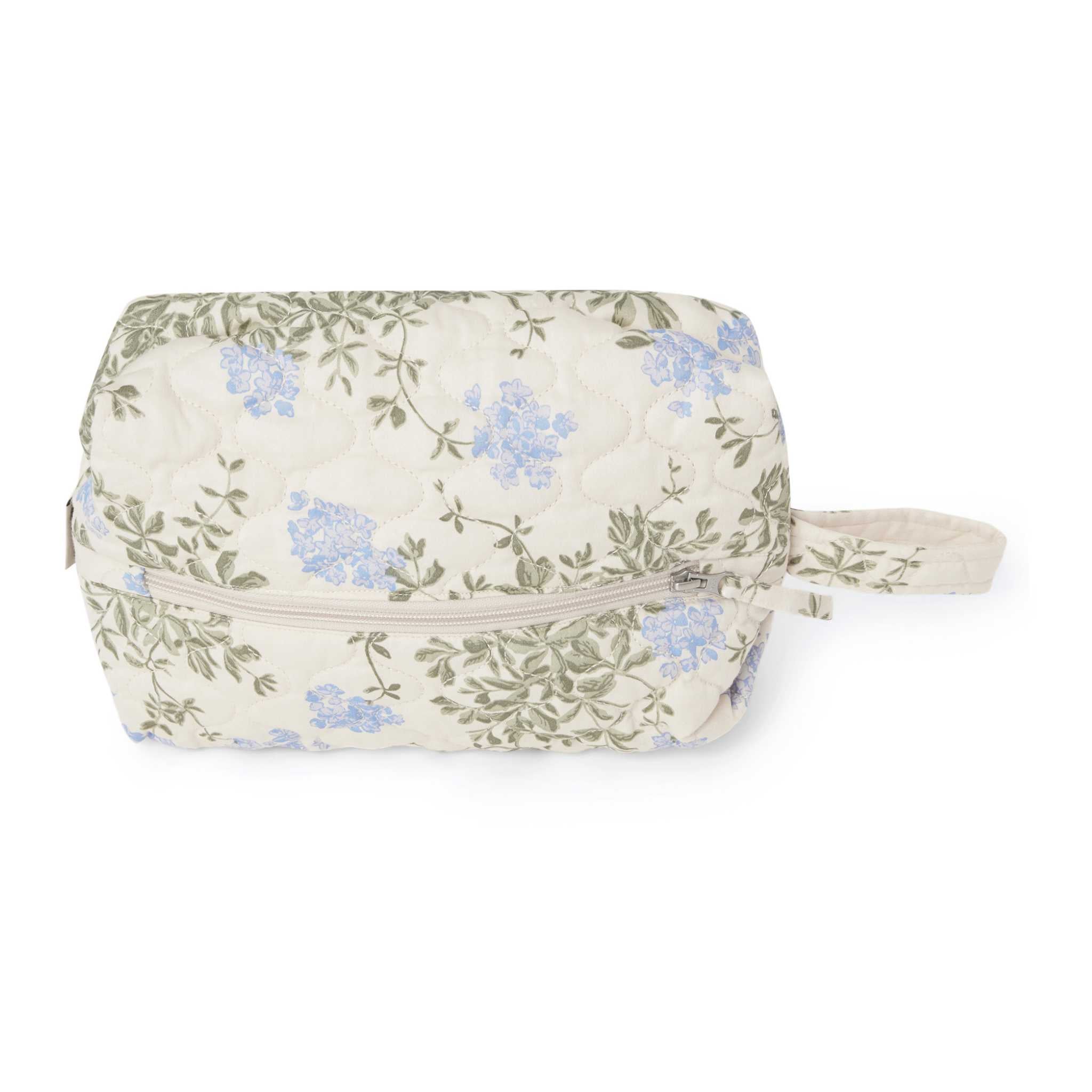 Garbo & Friends Satin Quilted Toiletry Bag - Plumbago