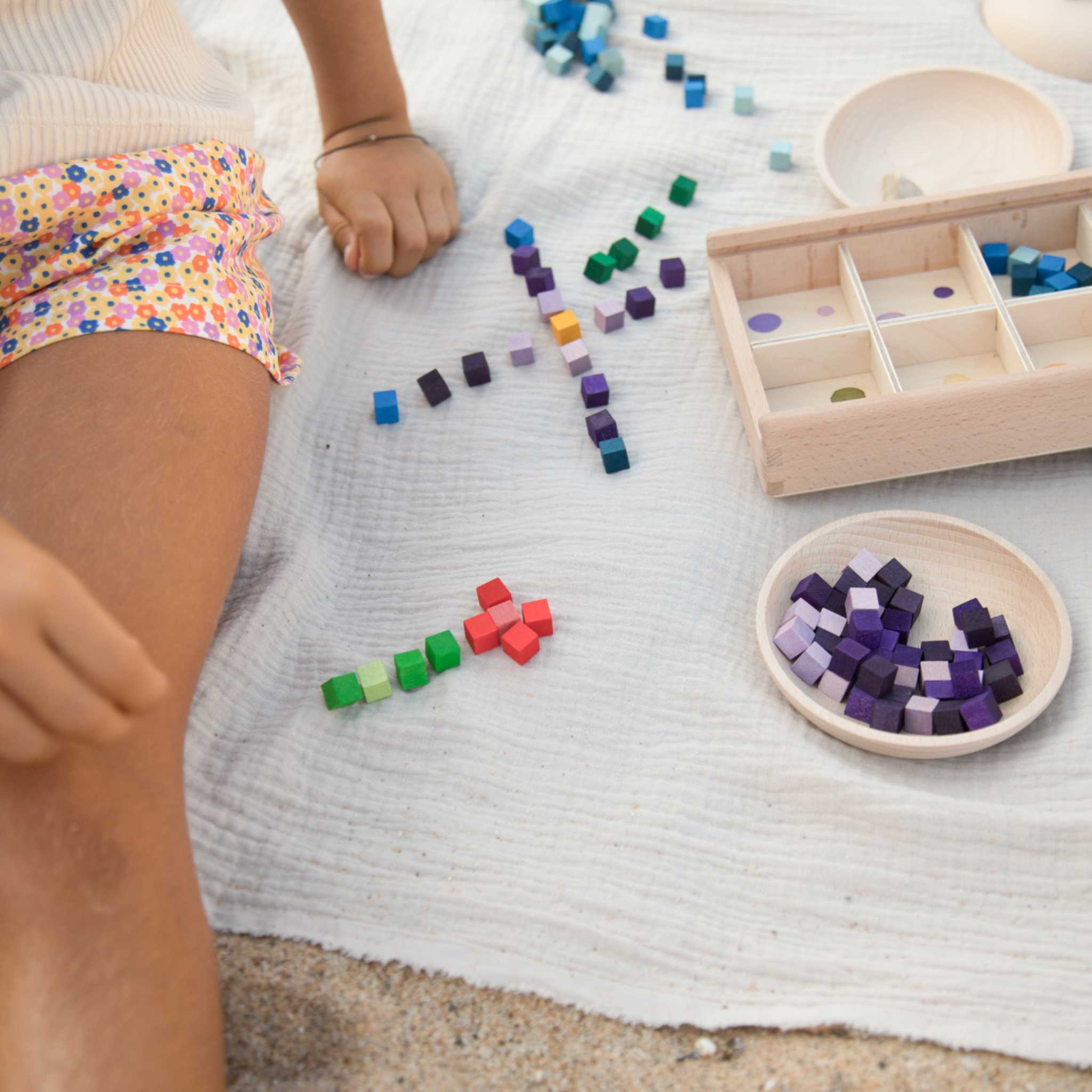 Girl Playing With Grapat Mis And Match