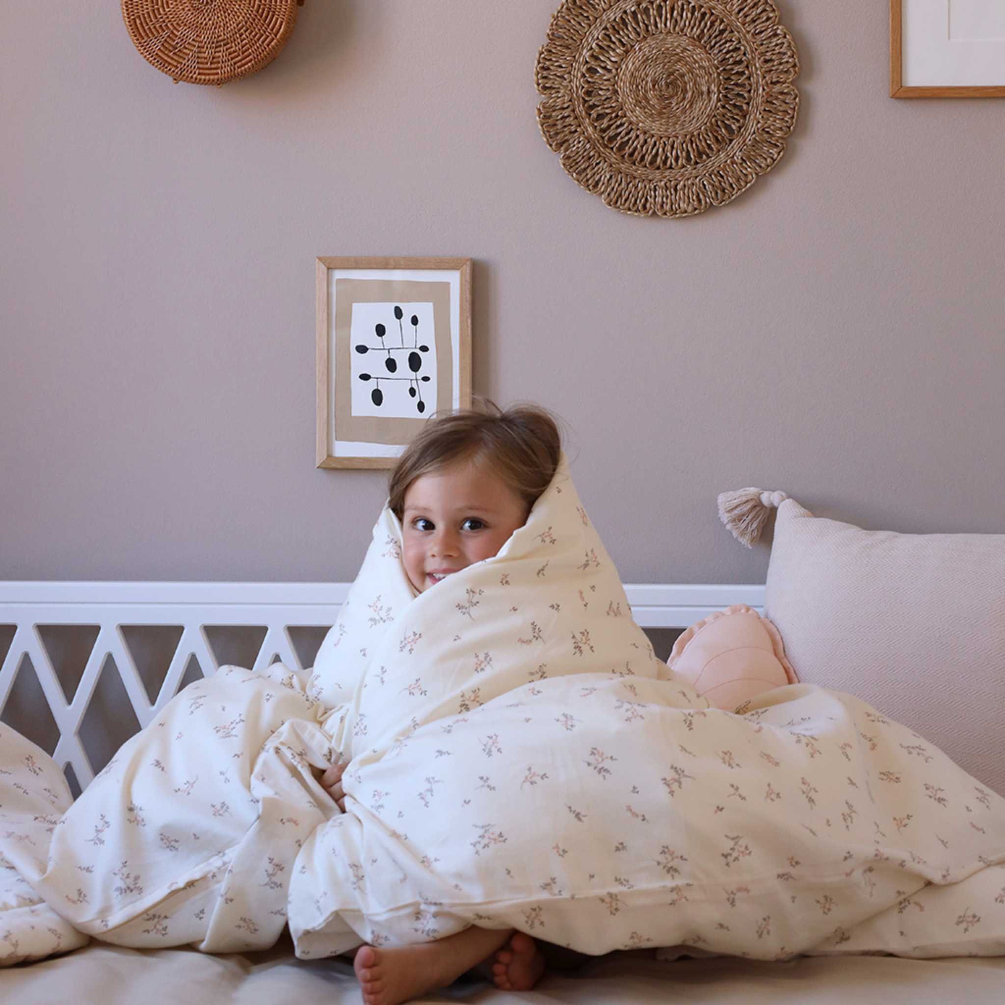 Girl Wrapped In Cam Cam Toddler Bedding Set - Ashley Print