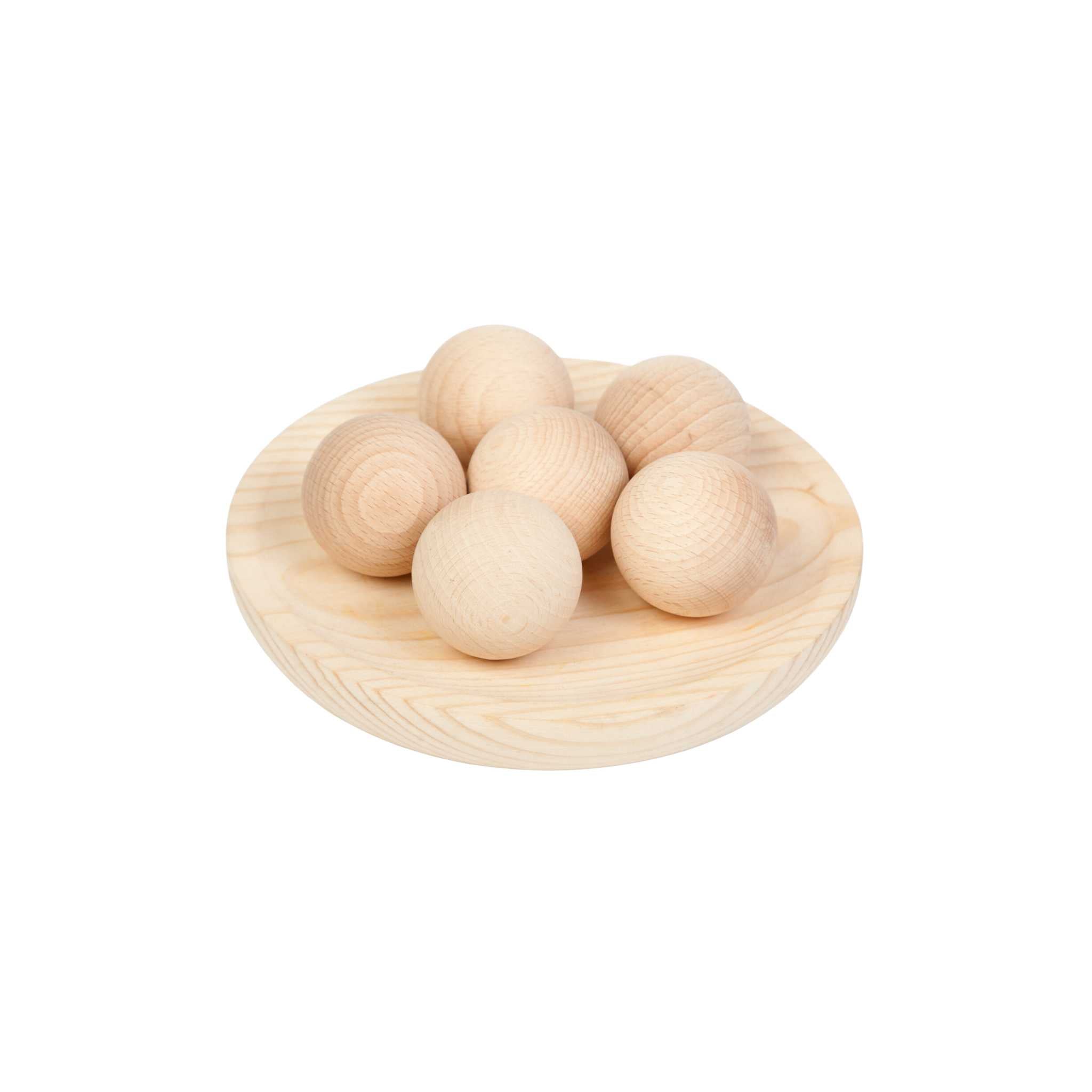 Grapat Wooden Big Balls - Natural On Tray