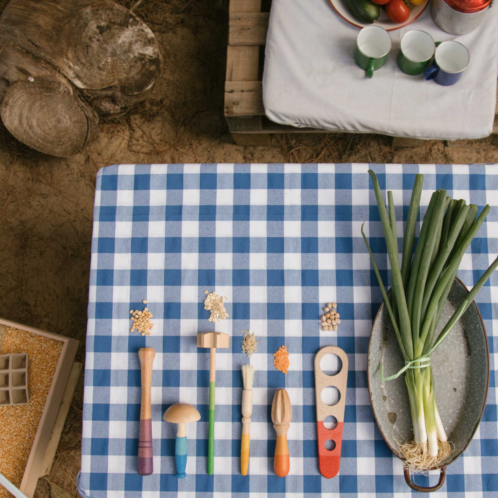 Grapat Tools Layed Out With Food 