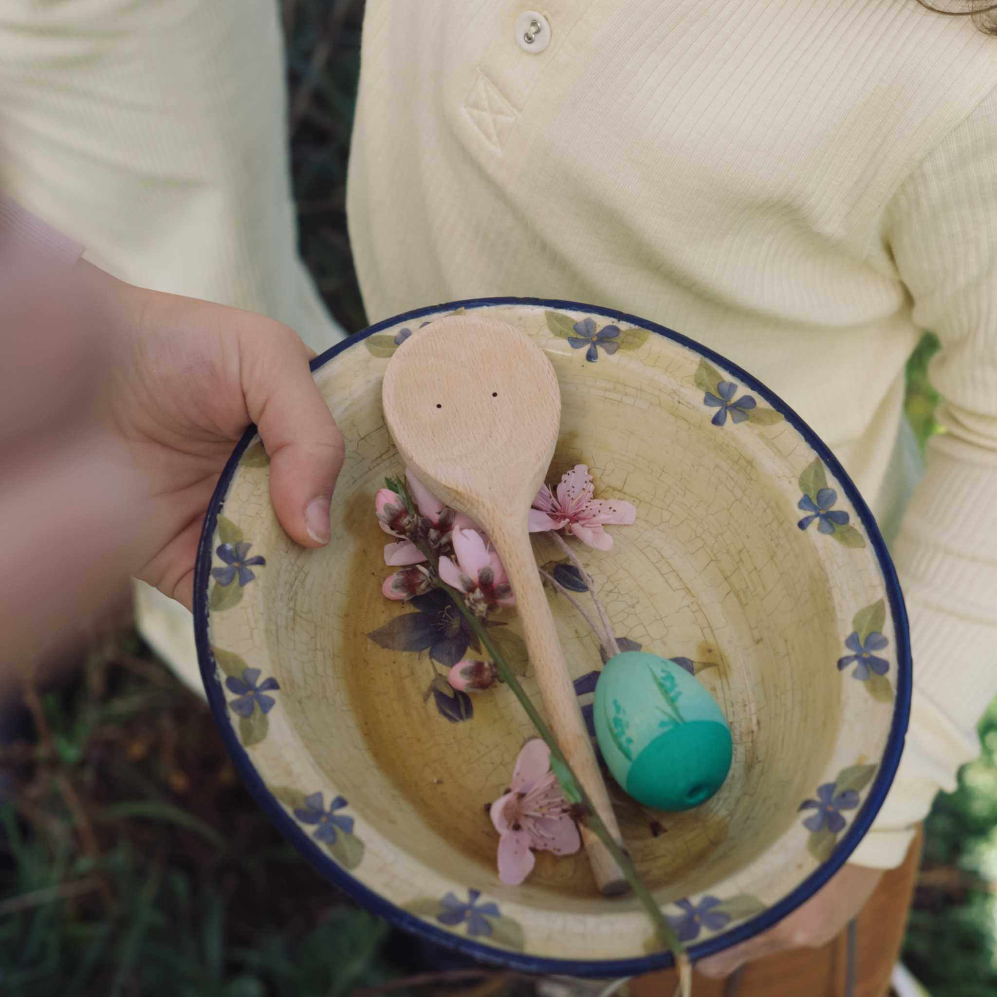 Grapat Aurora Egg in Bowl With Wooden Spoon