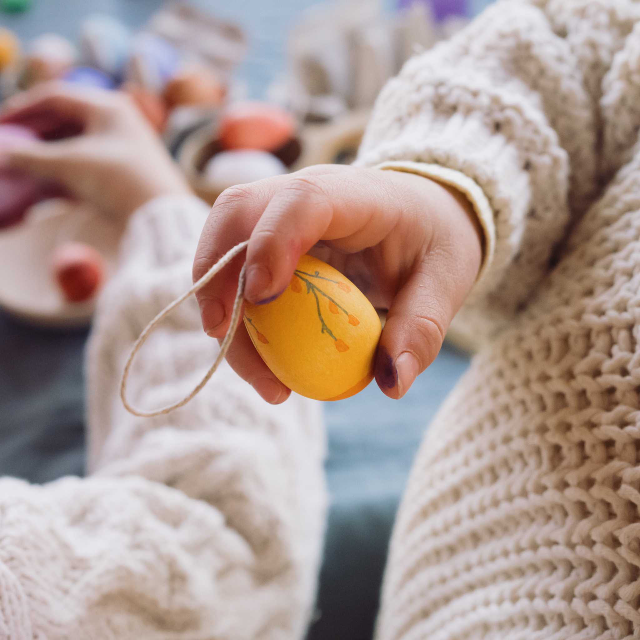 Grapat Sunrise Eggs - In Childs Hand