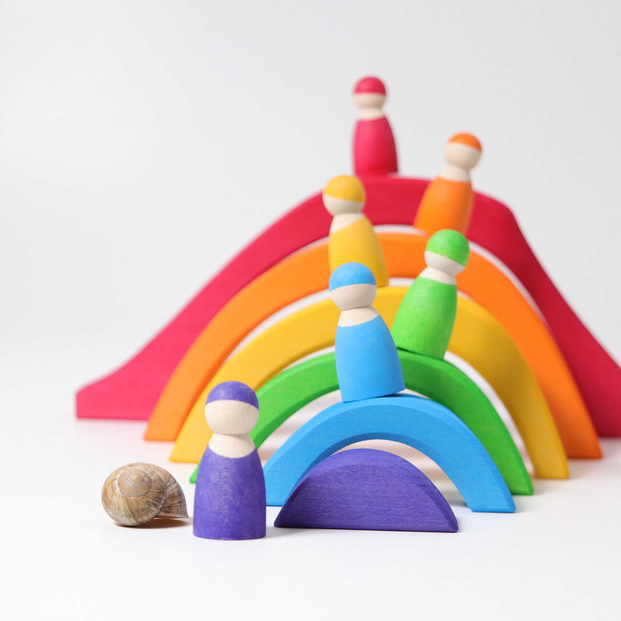 Grimm's Four Large Elements Building Set - Rainbow Pieces