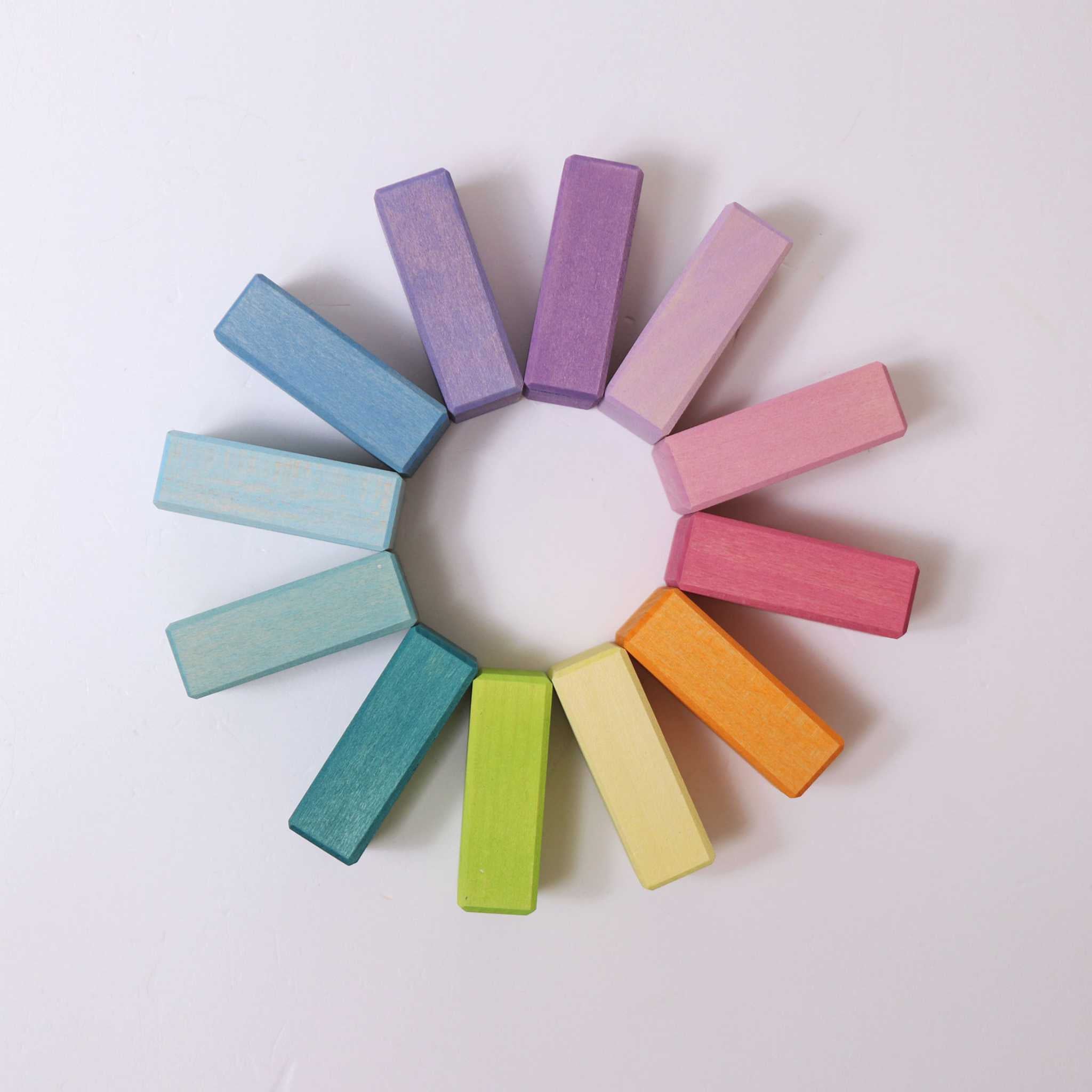  Grimm's Pastel Duo Building Blocks - In Circle