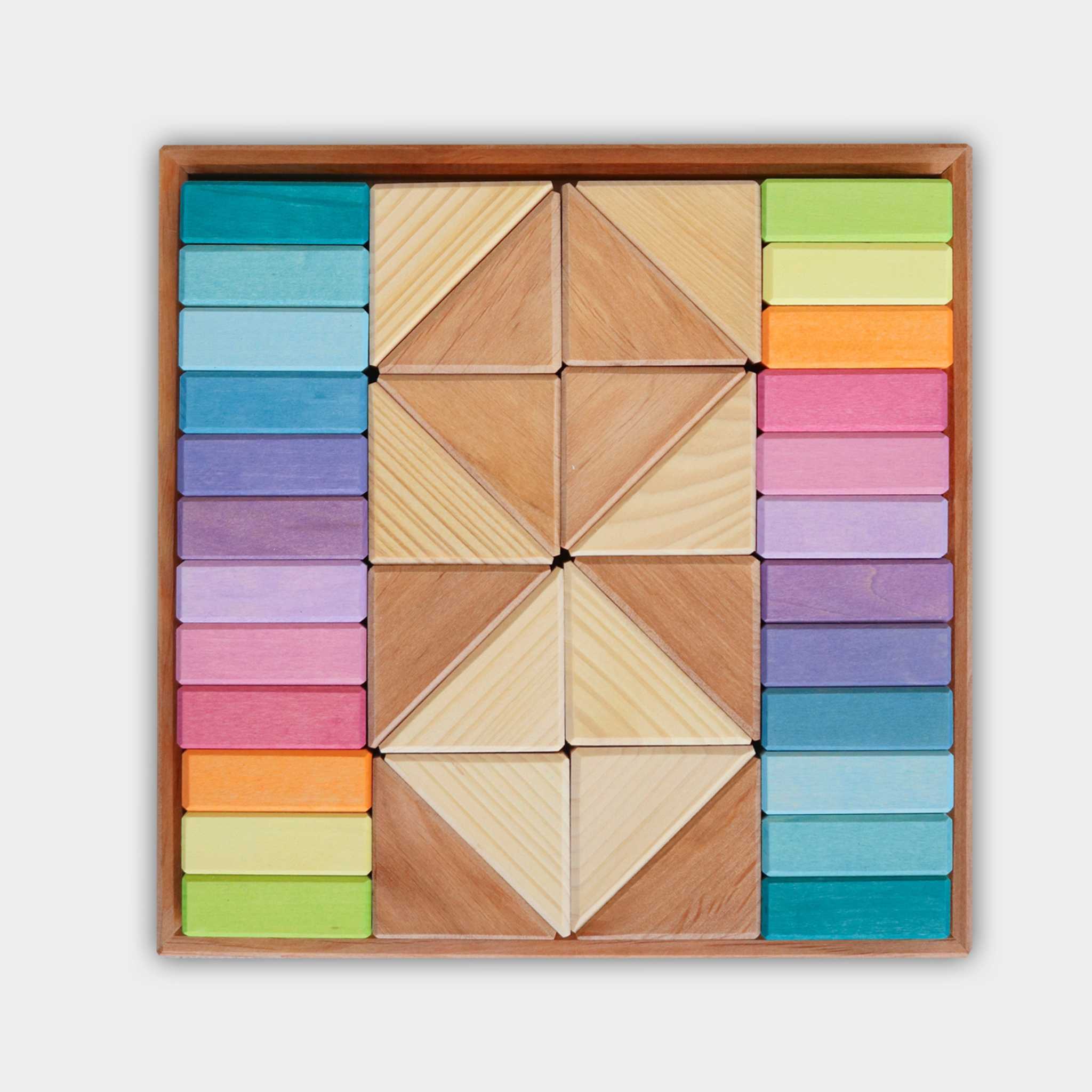  Grimm's Pastel Duo Building Blocks - On Grey Background