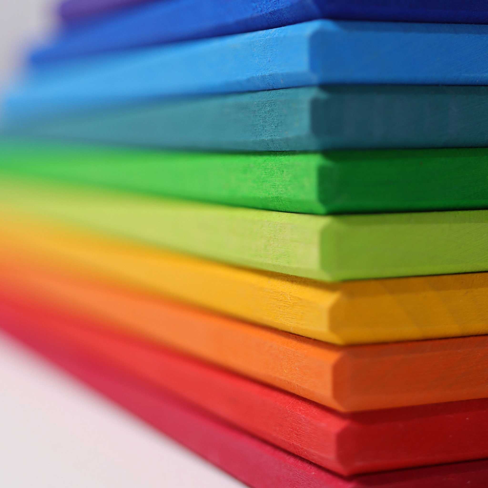 Grimm's Rainbow Building Boards - Close Up - Colour