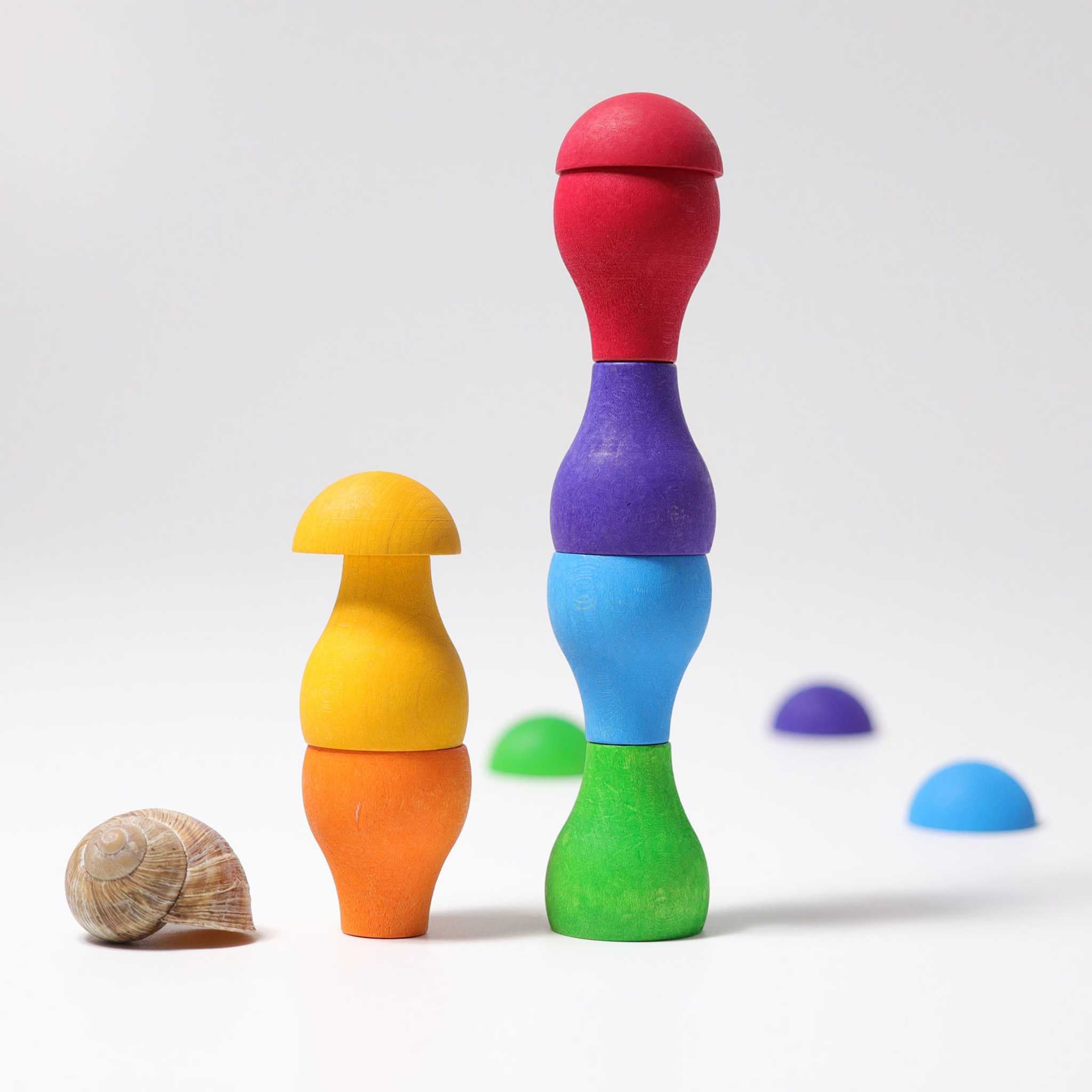 Grimm's Wooden Rainbow Mushrooms