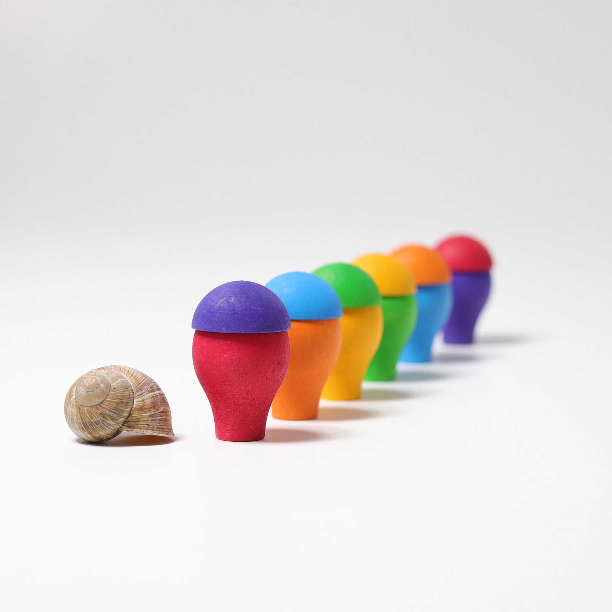 Grimm's Wooden Rainbow Mushrooms