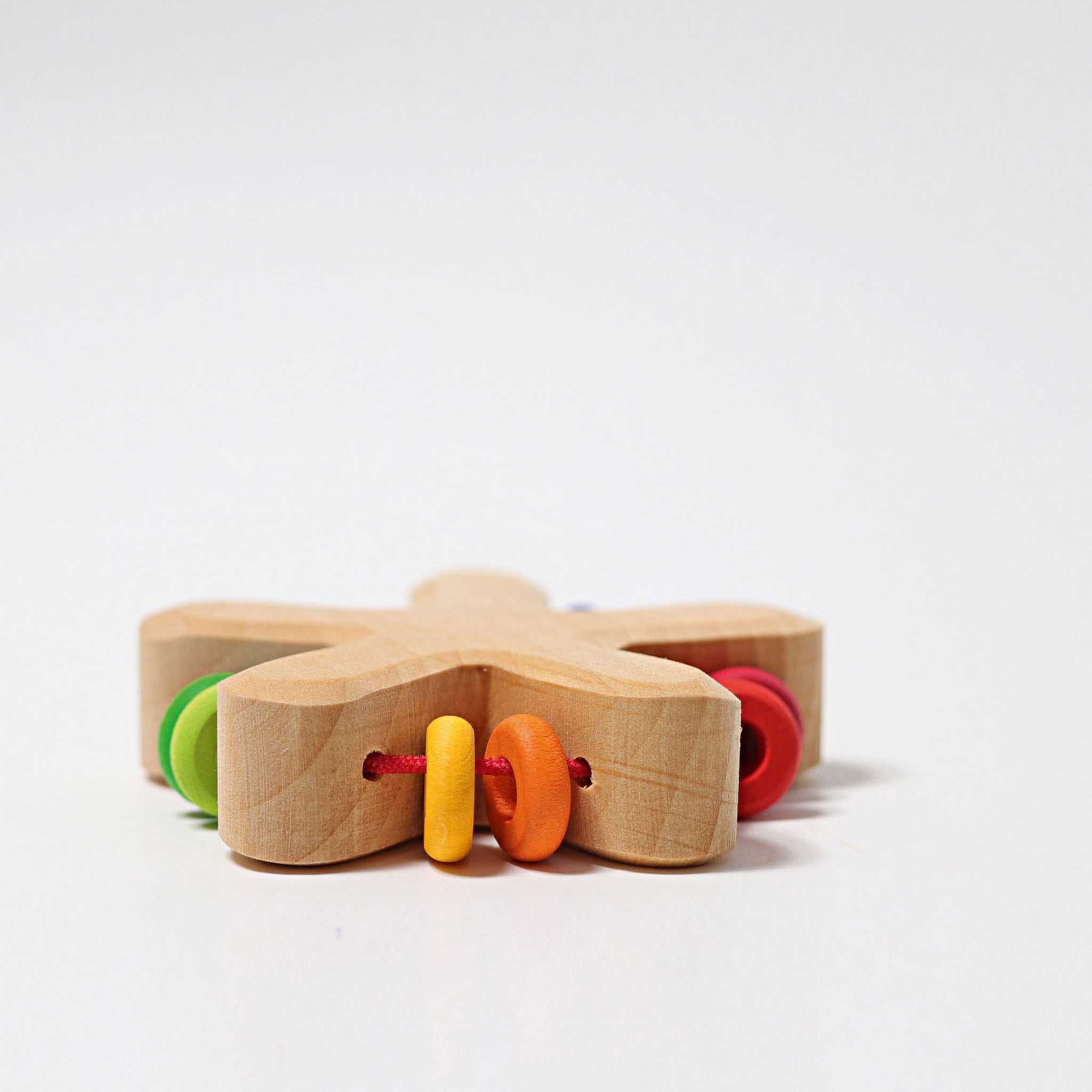 Grimm's Rainbow Star Rattle On Side