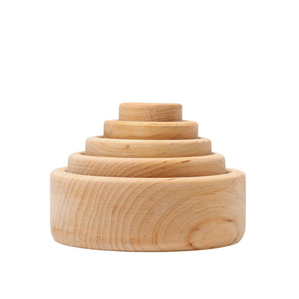 Grimm's Set of Wooden Bowls-Natural