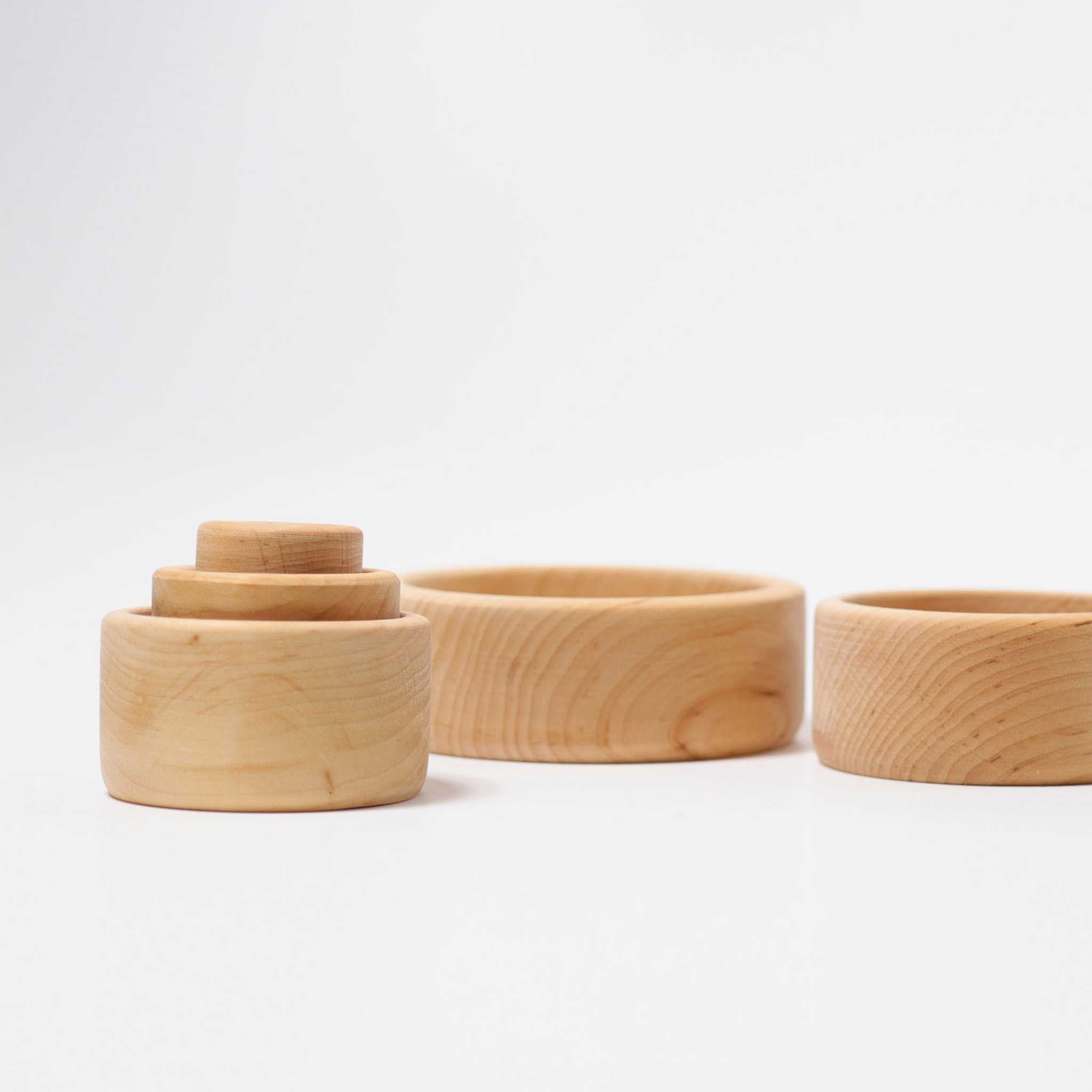 Grimm's Set of Wooden Bowls-Natural
