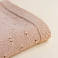 Hvid Merino Wool Bibi Blanket In Apricot Folded Close Up