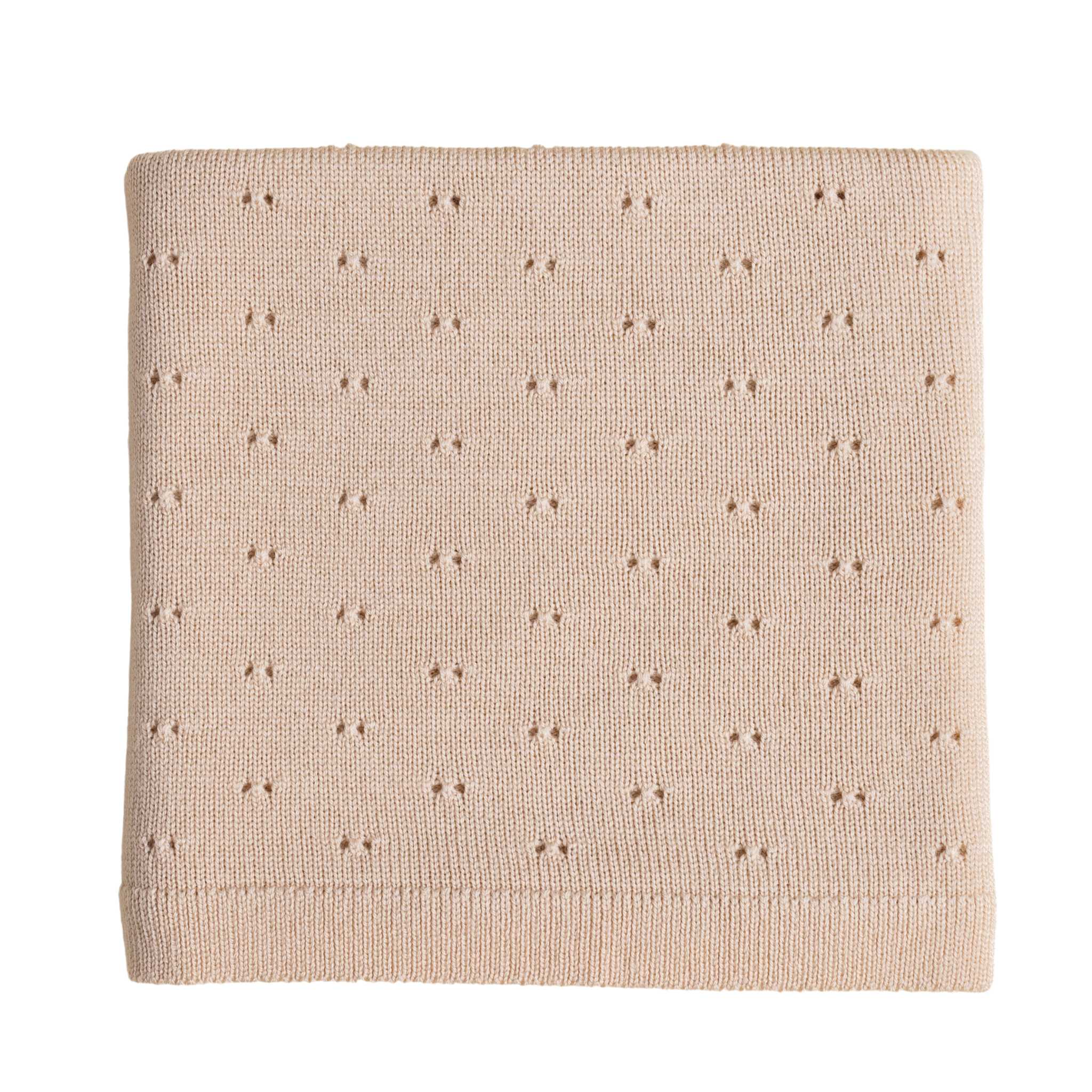 Hvid Merino Wool Bibi Blanket In Oat