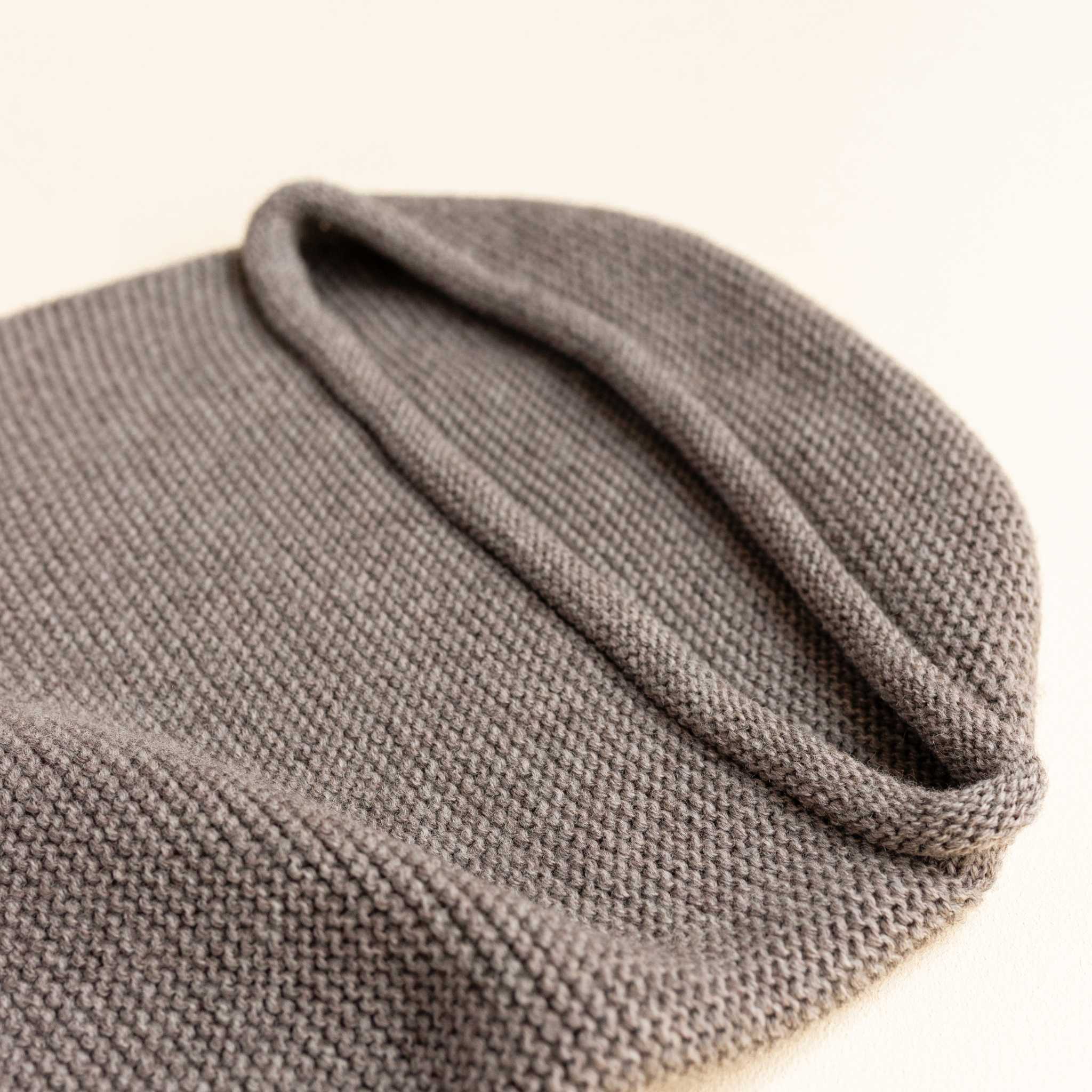 Hvid Merino Wool Cocoon In Otter Hood Detail