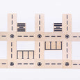 Boys Hands With Just Blocks Just Roads Set Birds Eye View