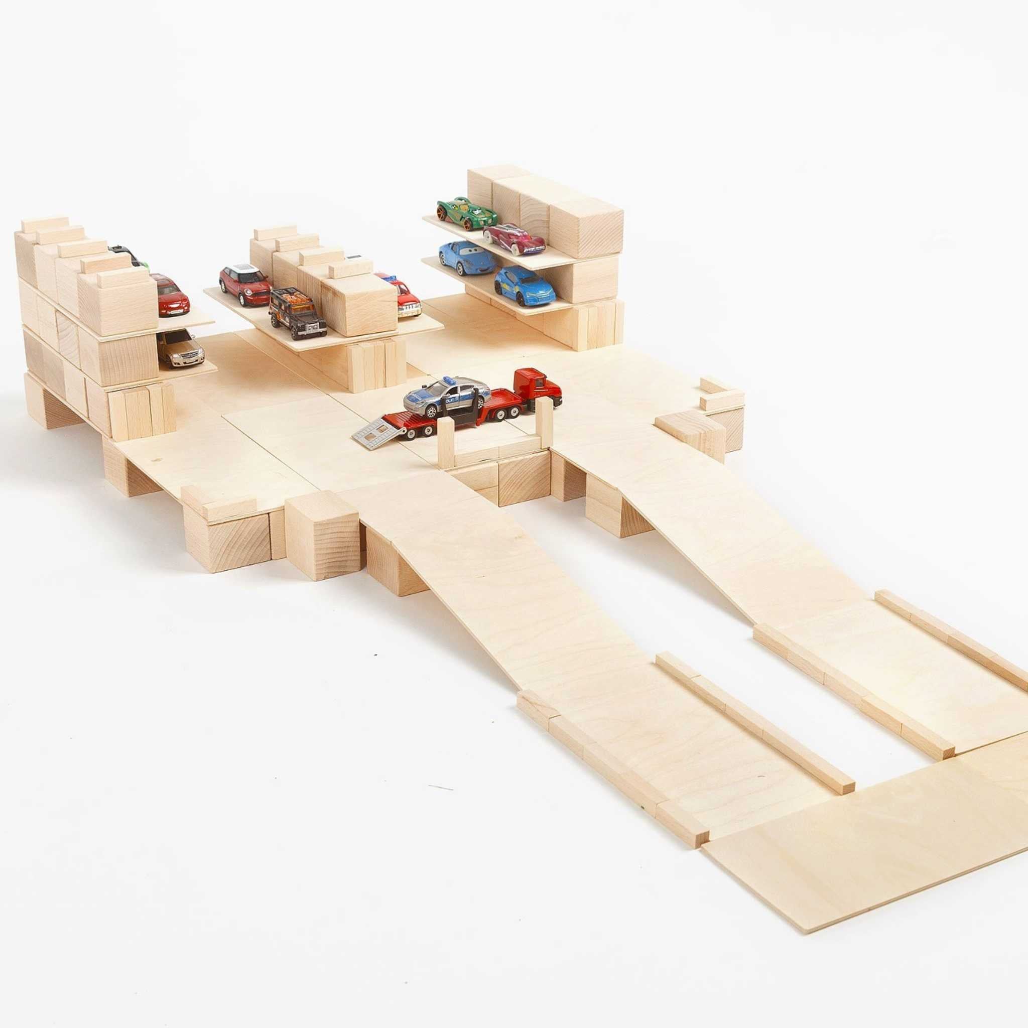 Just Blocks Medium Set Car Storage Configuration