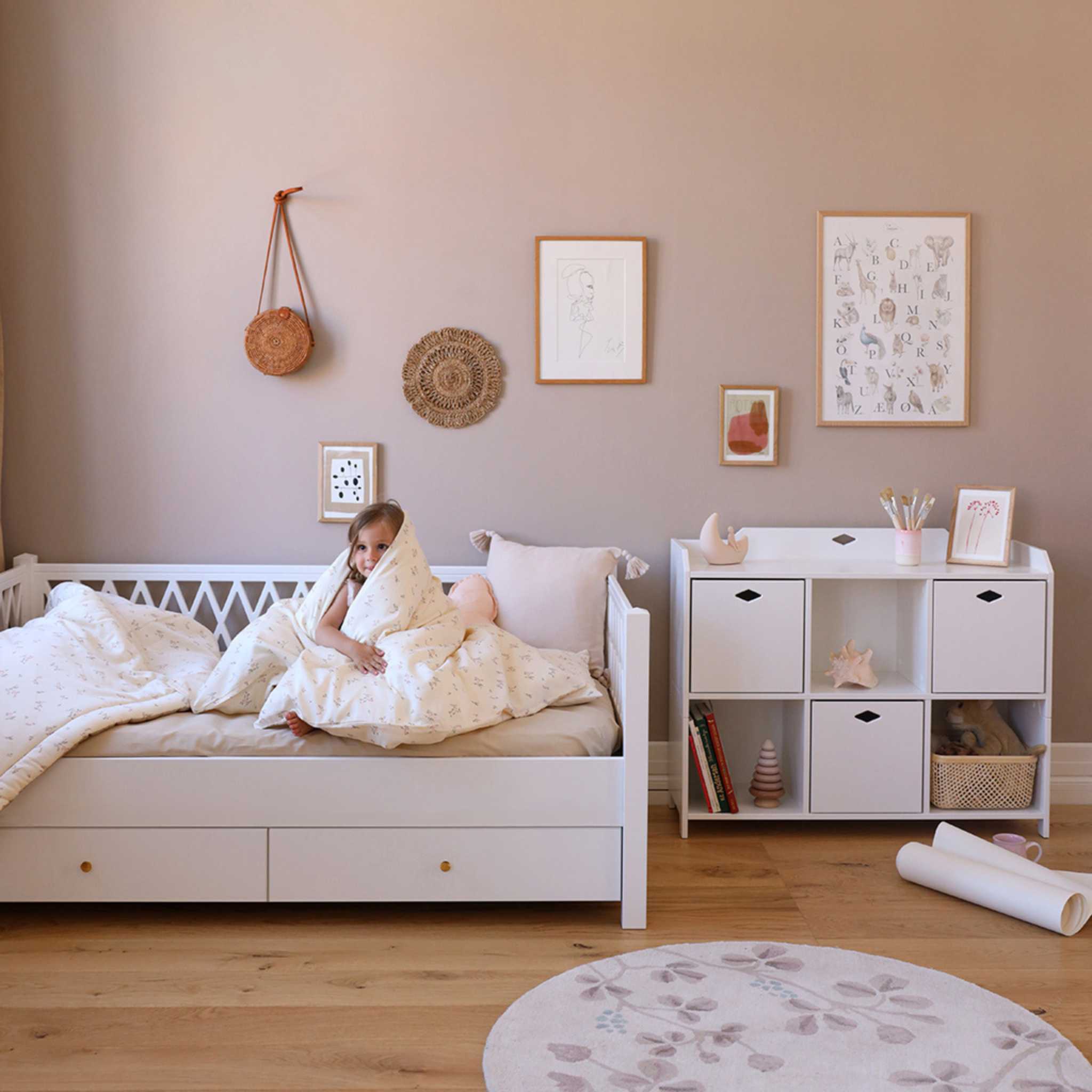 Kids Bedroom Featuring Cam Cam Toddler Bedding Set - Ashley Print