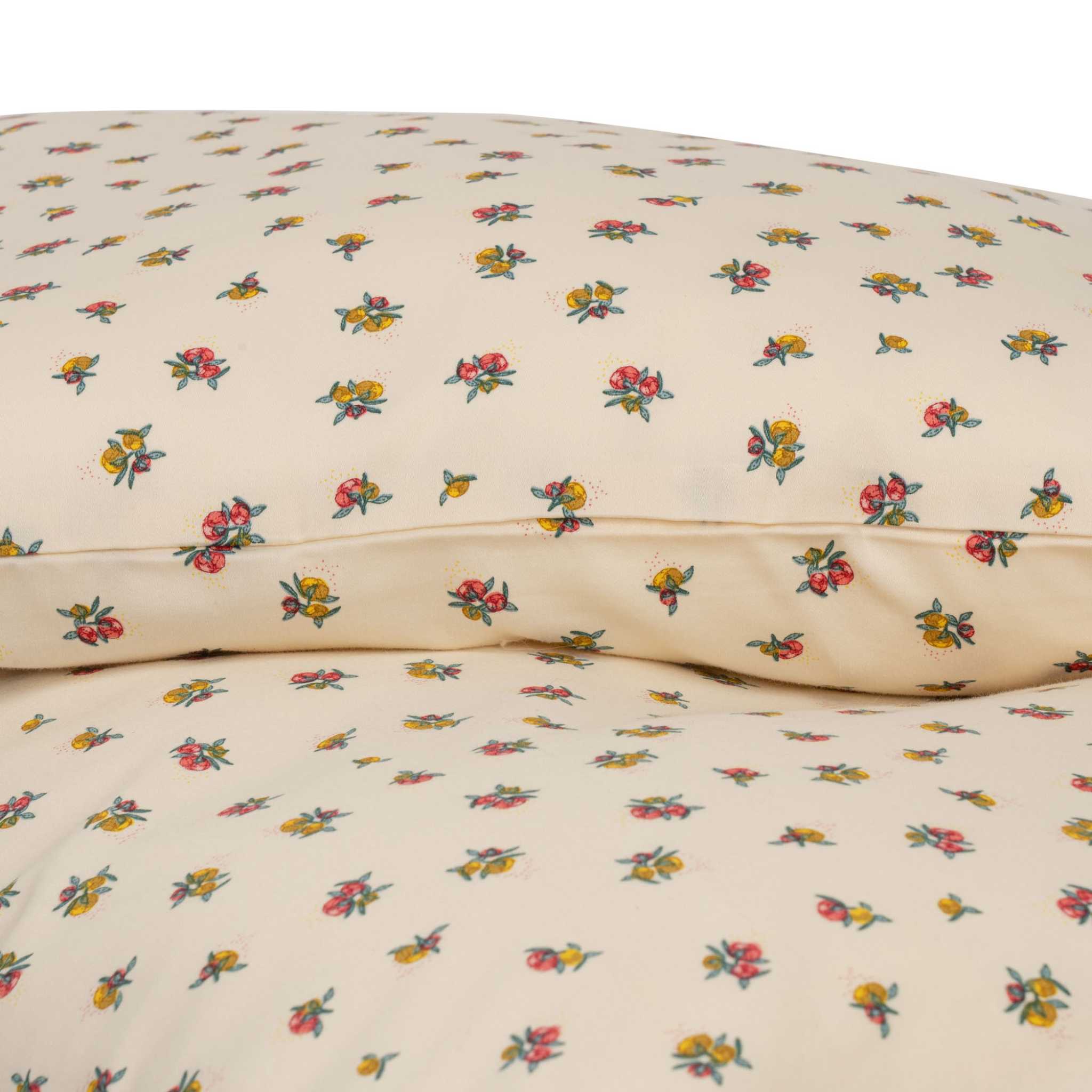 Konges Slojd Peonia Print Toddler Bedding Set Up Close Detail