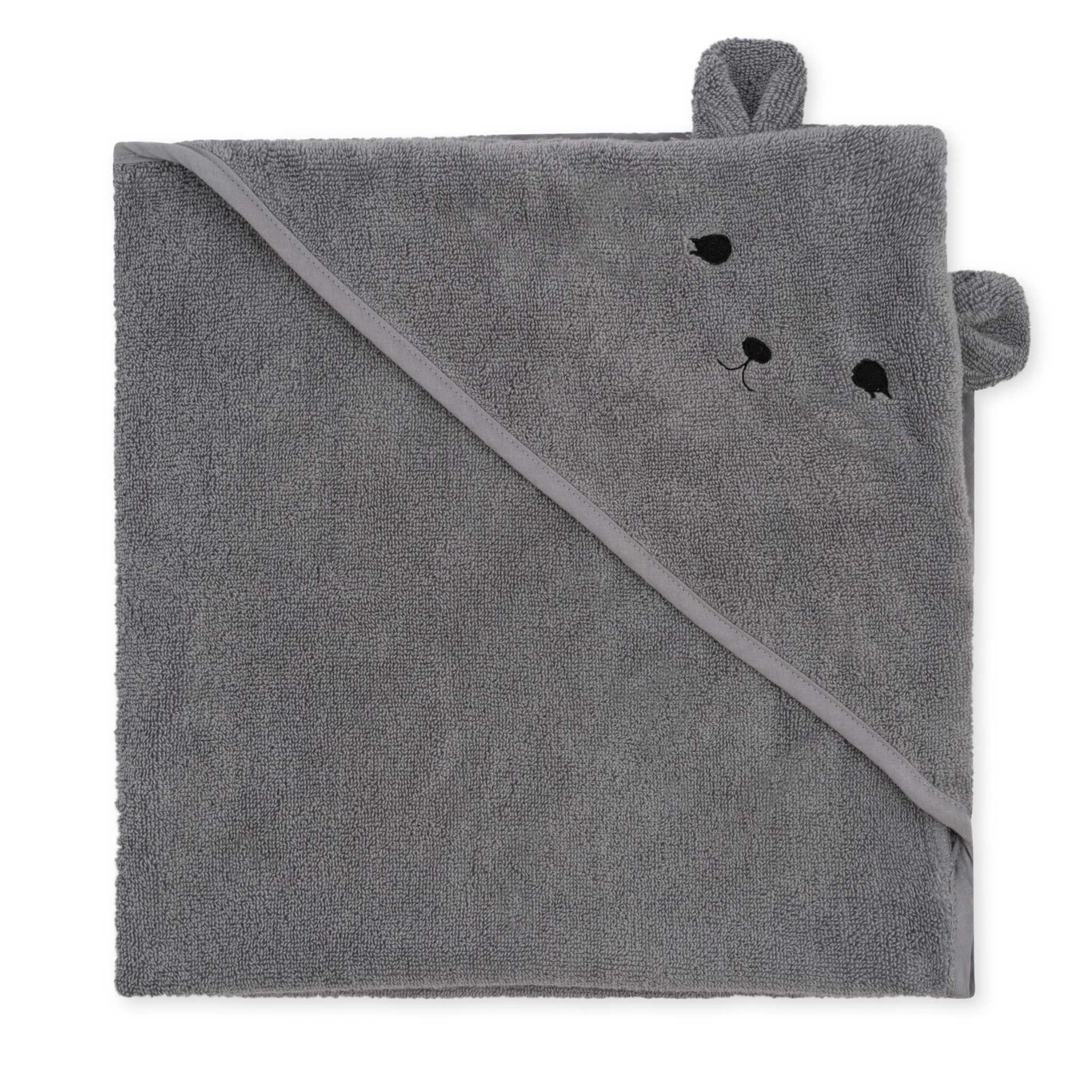 Konges Sløjd Terry Towel - Bear Folded Showing Face and Ear Detail
