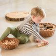 Little Boy Playing With Grapat Nins Rings And Coins