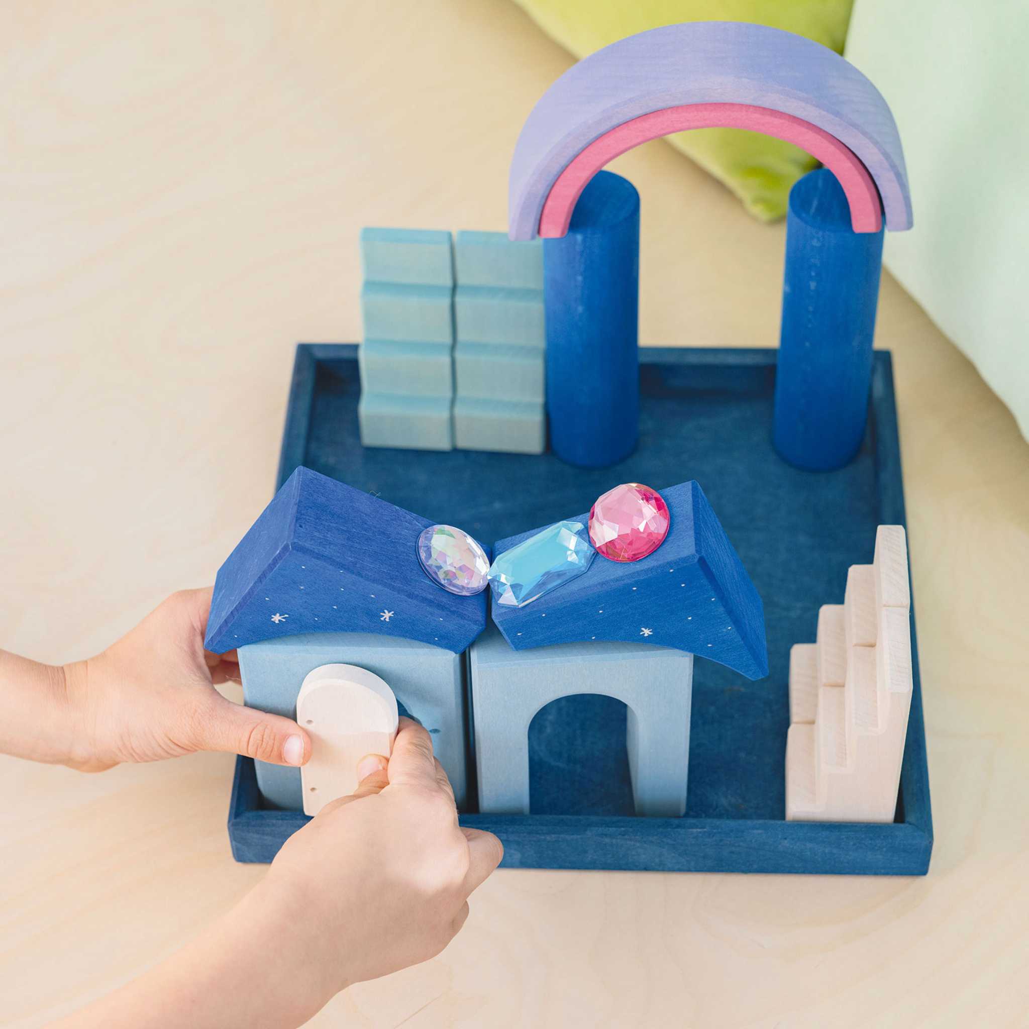 Little Hands With Grimm's Polar Light Play Building World Set