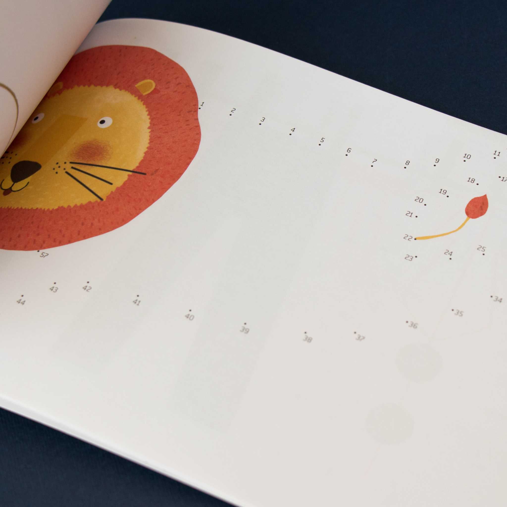 Londji Art & Dots Activity Book Inside Page Detail Showing Lion