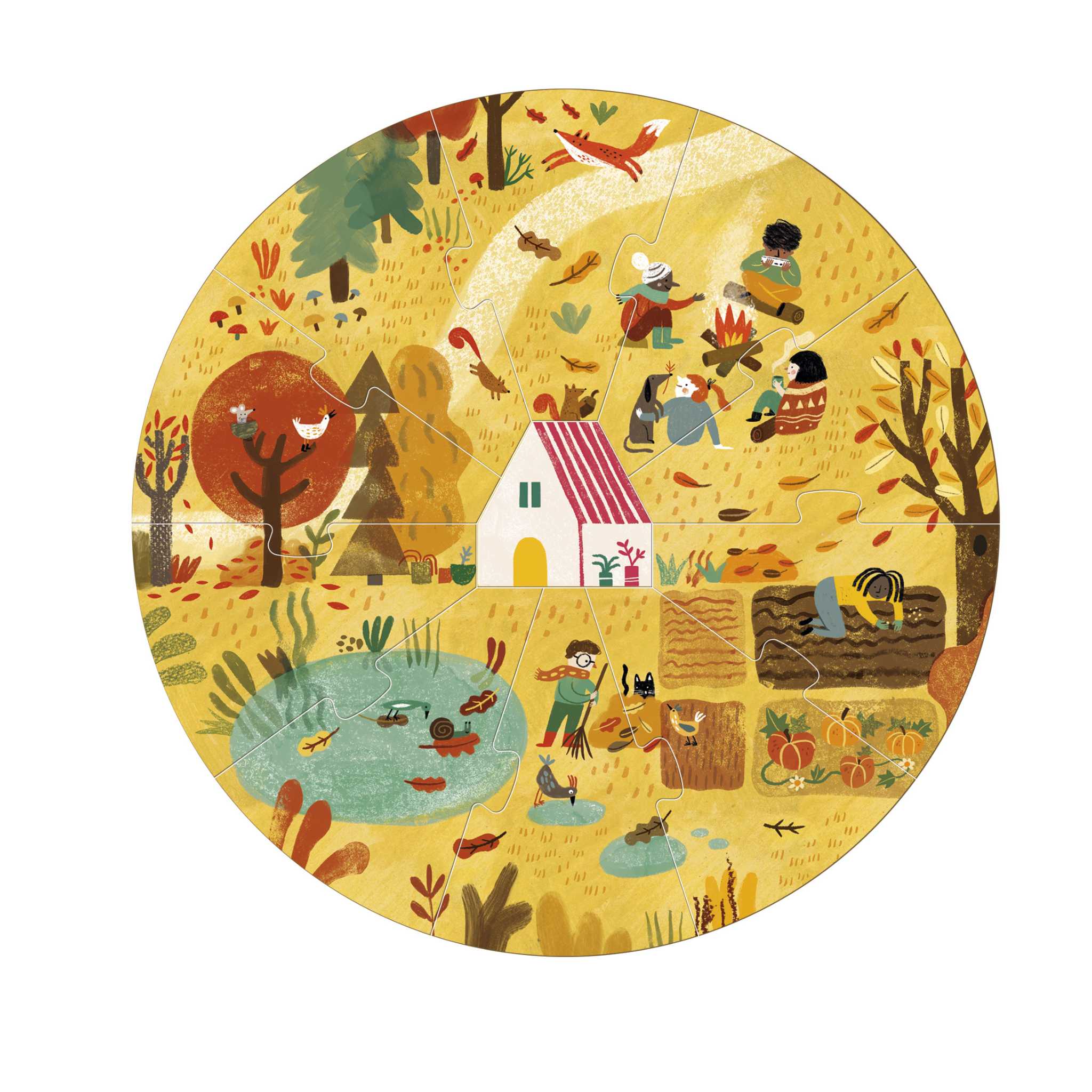 Londji-A-Home-For-Nature-Puzzle-Completed-Autumn-On-White-Background