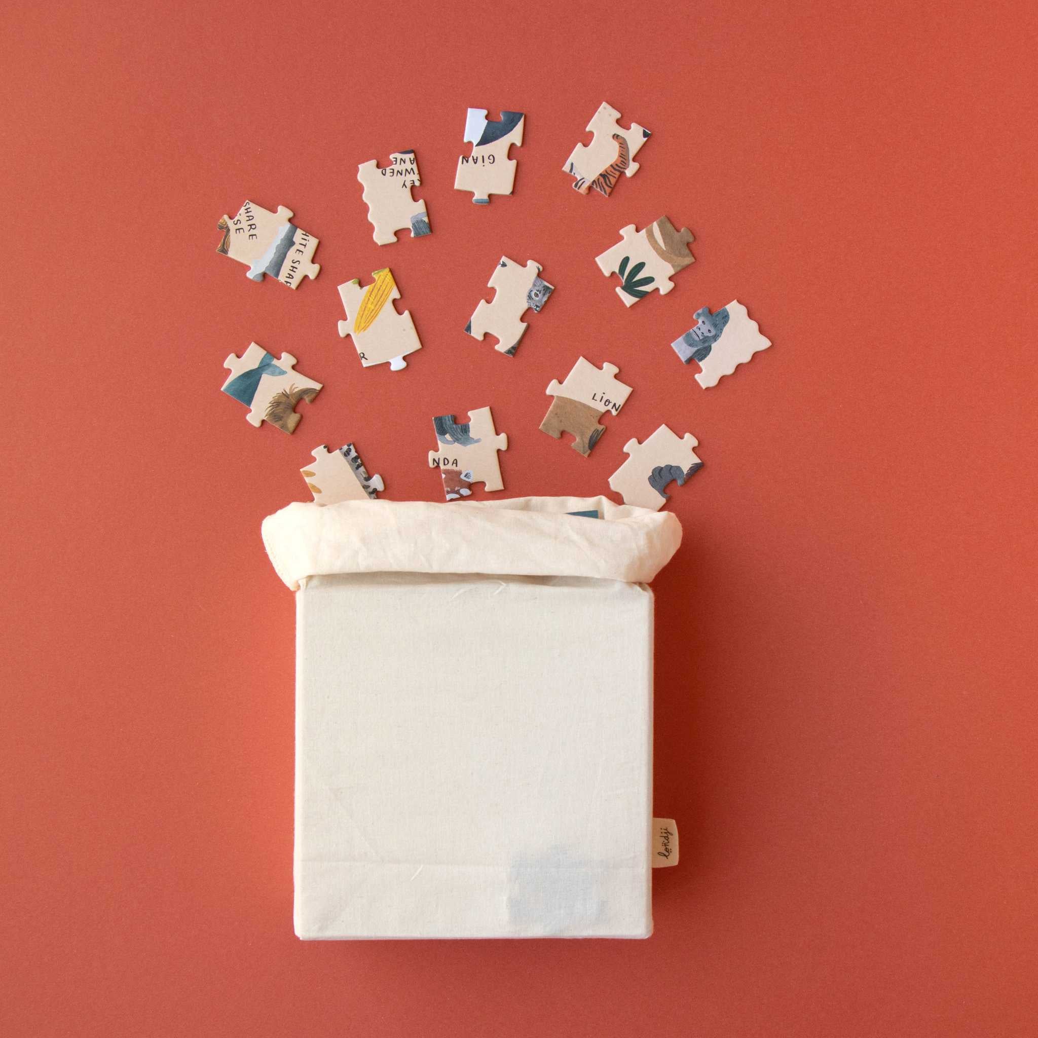 Londji Life Jigsaw - Pieces Coming Out of Bag