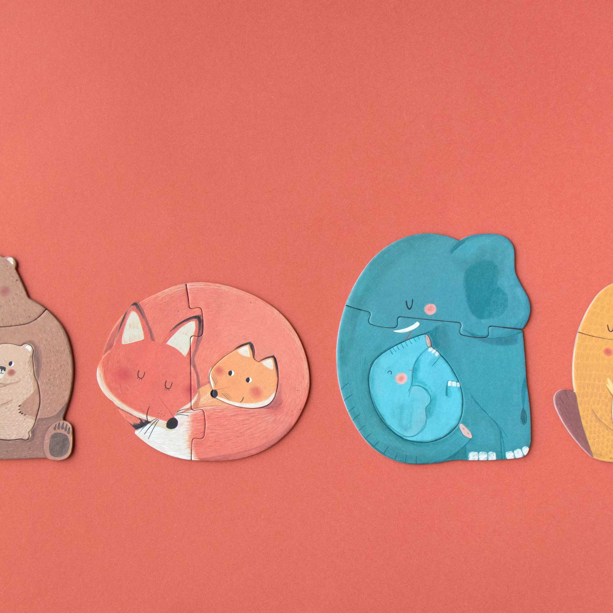 Londji Mama Jigsaw Fox And Elephant Pieces
