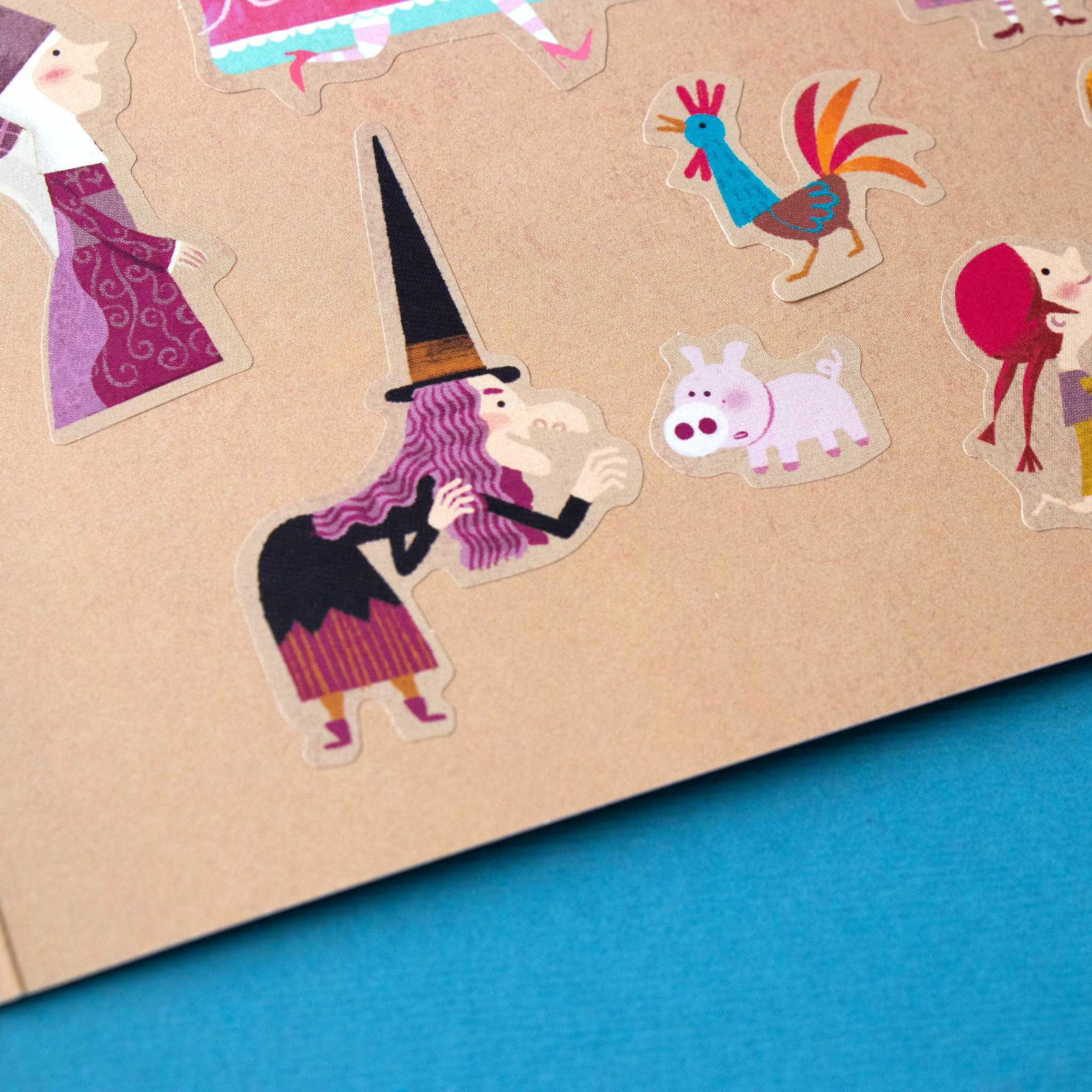 Londji Medieval Stickers - Arts & Crafts Activity - Close Up Witch