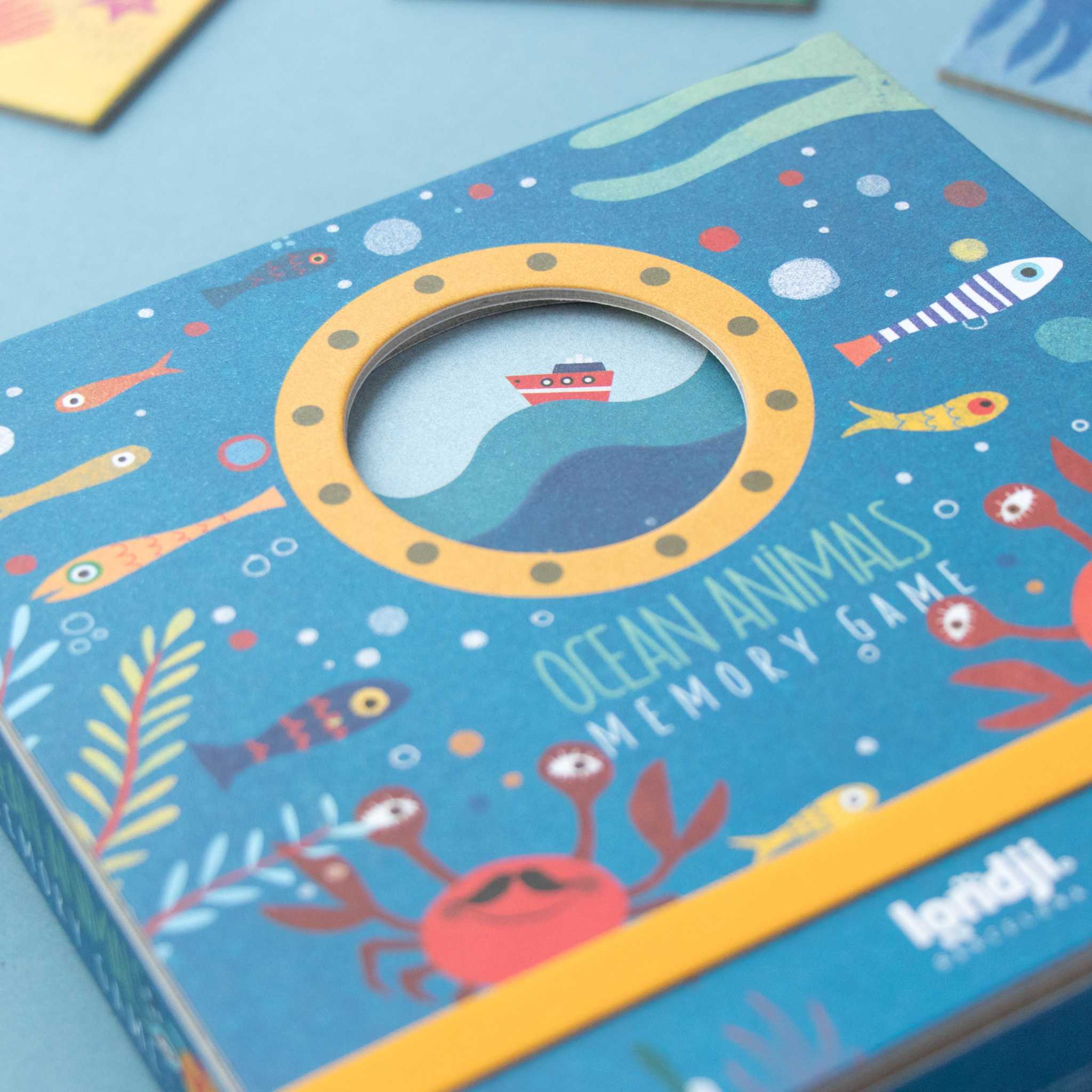 Londji Ocean Animals Memo Game Front Box Up Close